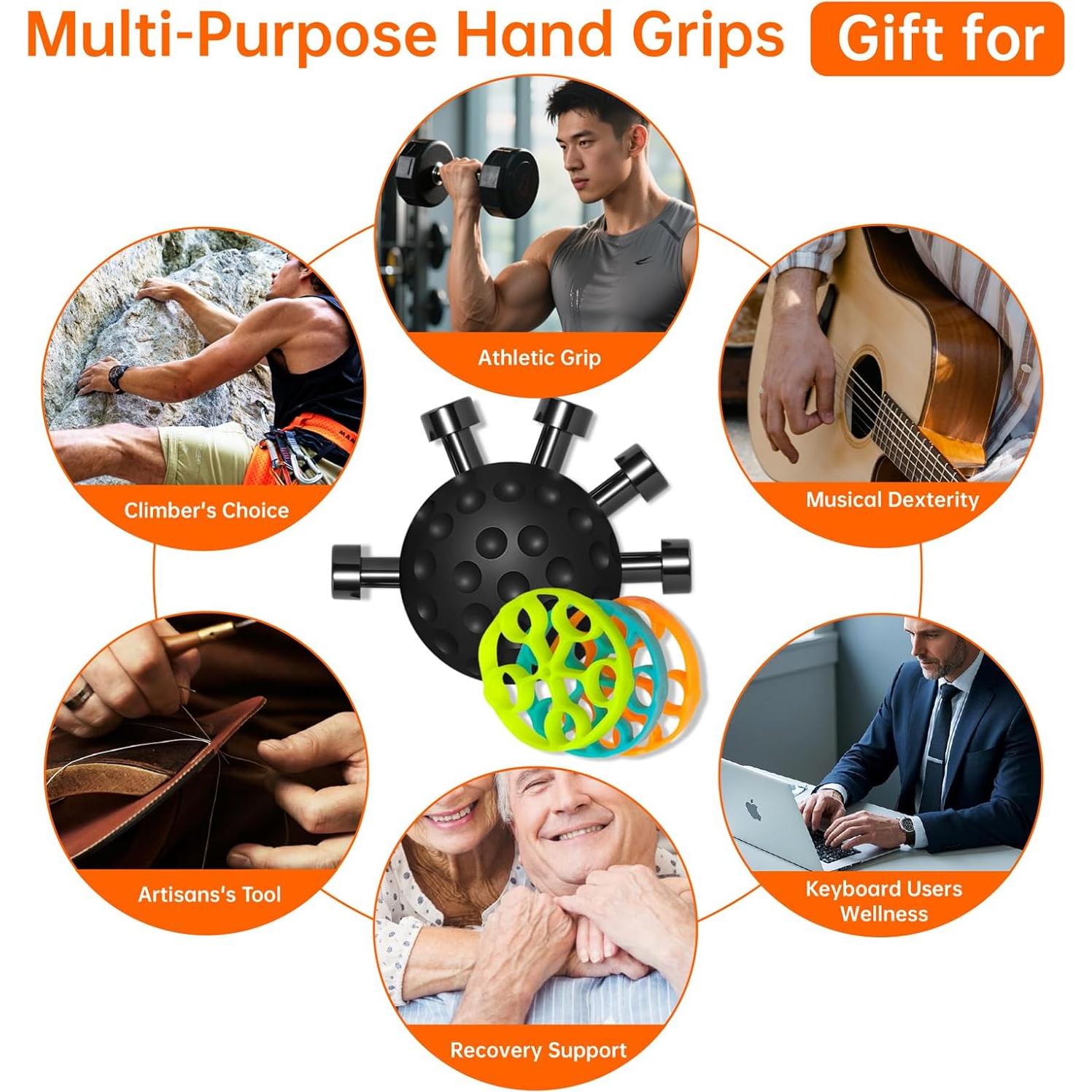 Kit de Entrenador de Fuerza de Agarre ECHEAAKW - 4 Piezas