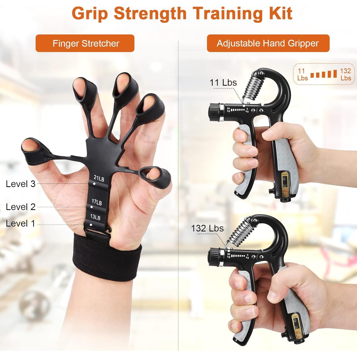 Fortalecedor de Agarre Btfsoul Ajustable 5kg a 60kg