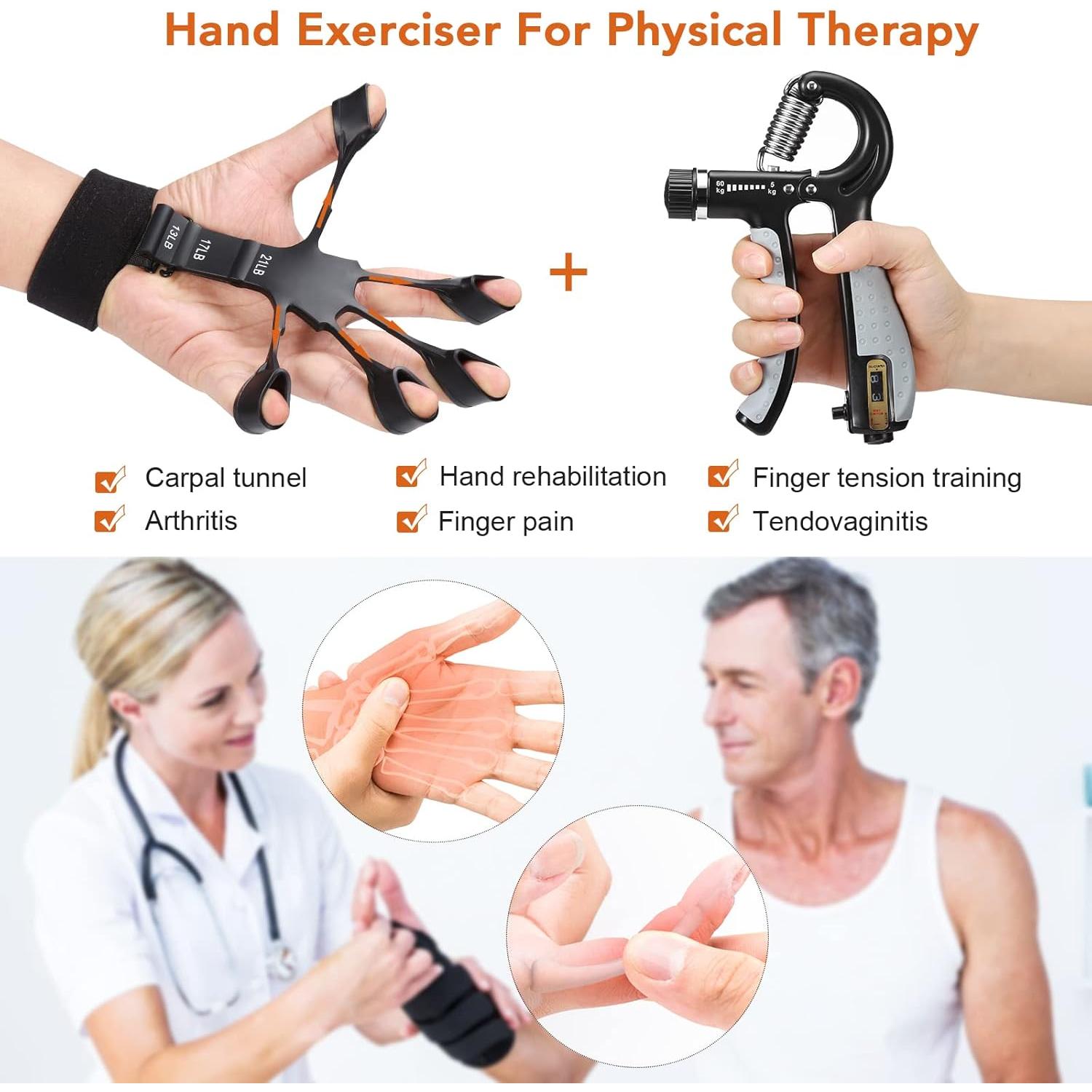 Fortalecedor de Agarre Btfsoul Ajustable 5kg a 60kg