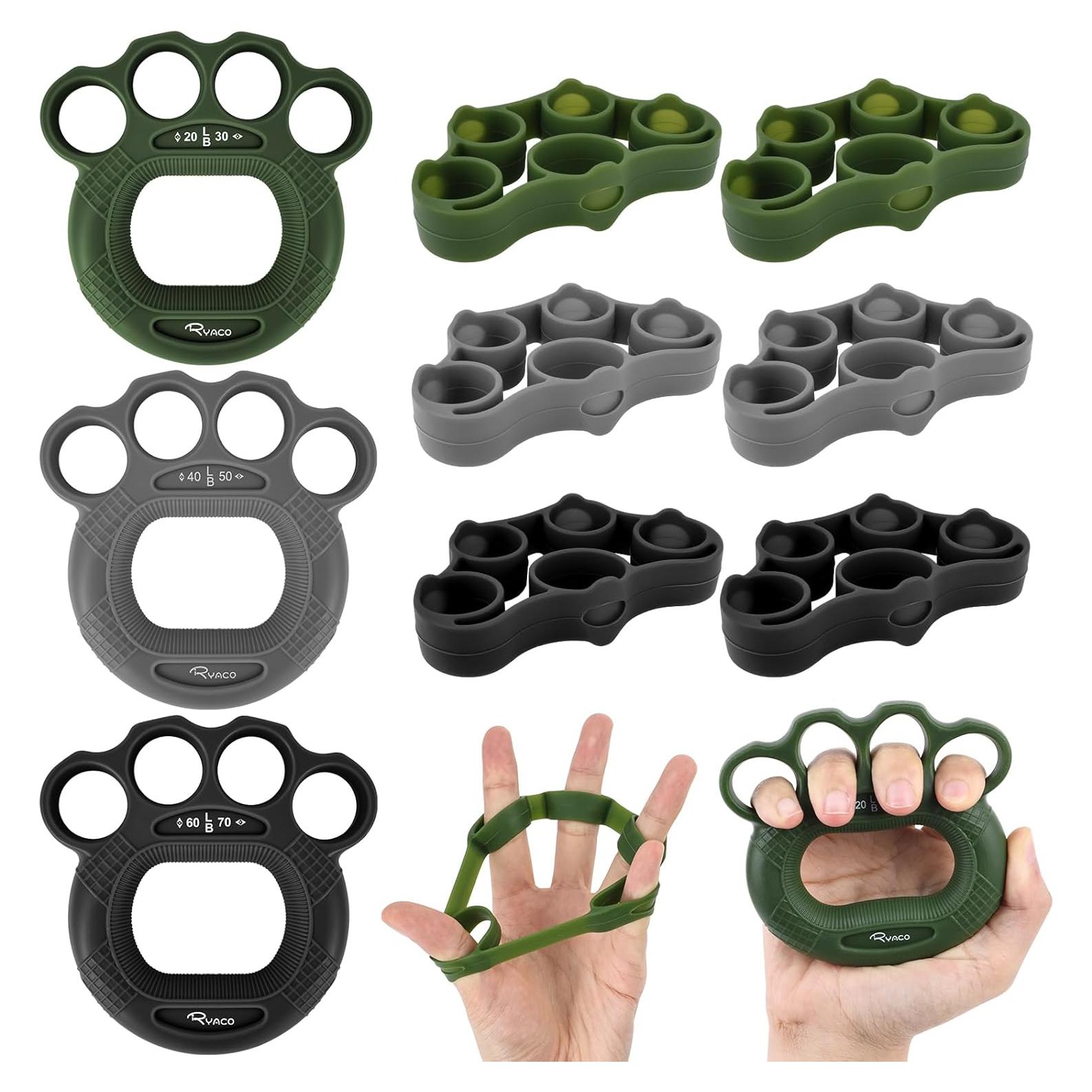 Entrenador de Fuerza de Mano RYACO - Paquete 9 Piezas