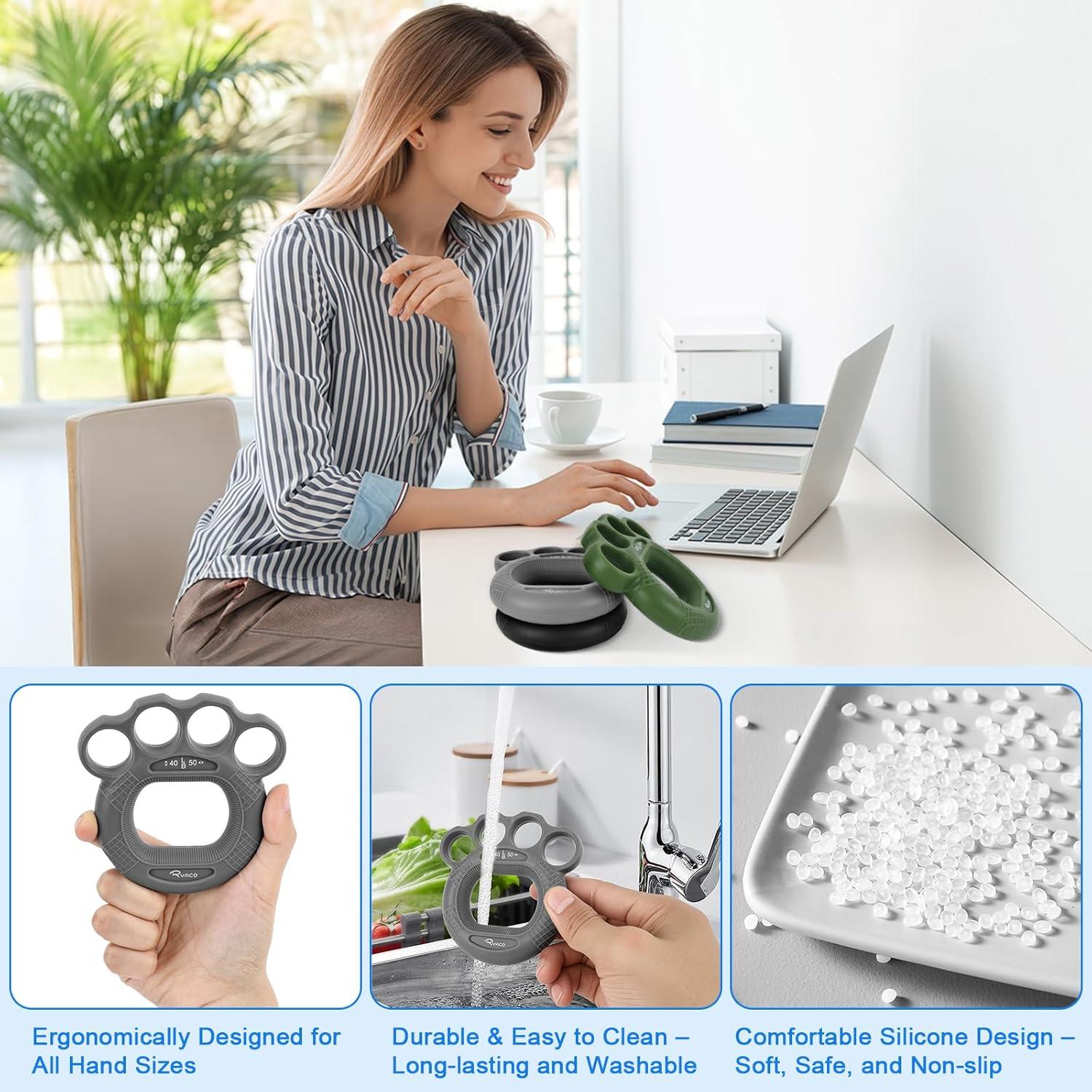 Entrenador de Fuerza de Mano RYACO - Paquete 9 Piezas