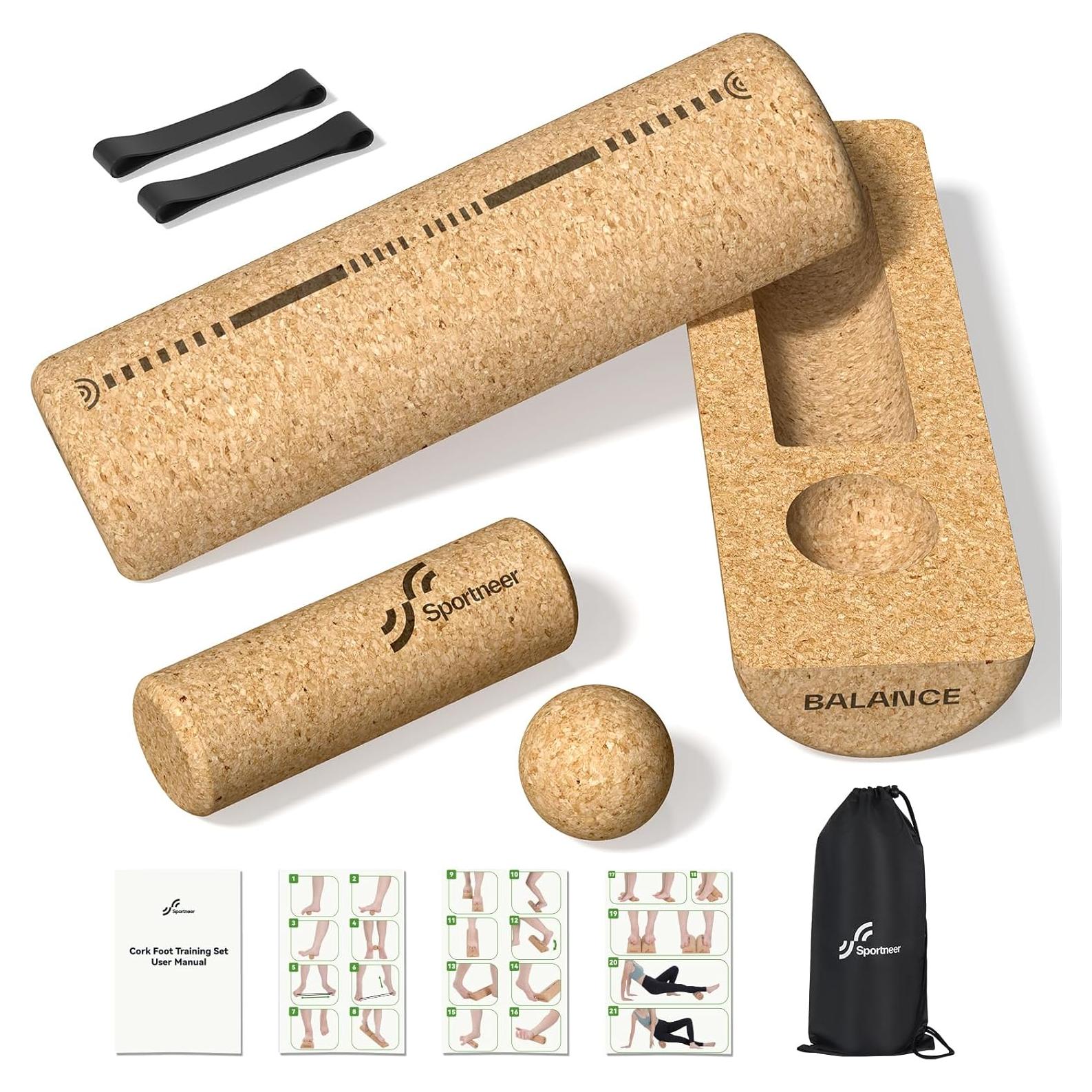Tabla de Equilibrio Sportneer de Corcho - Alivio Dolor y Fortalecimiento