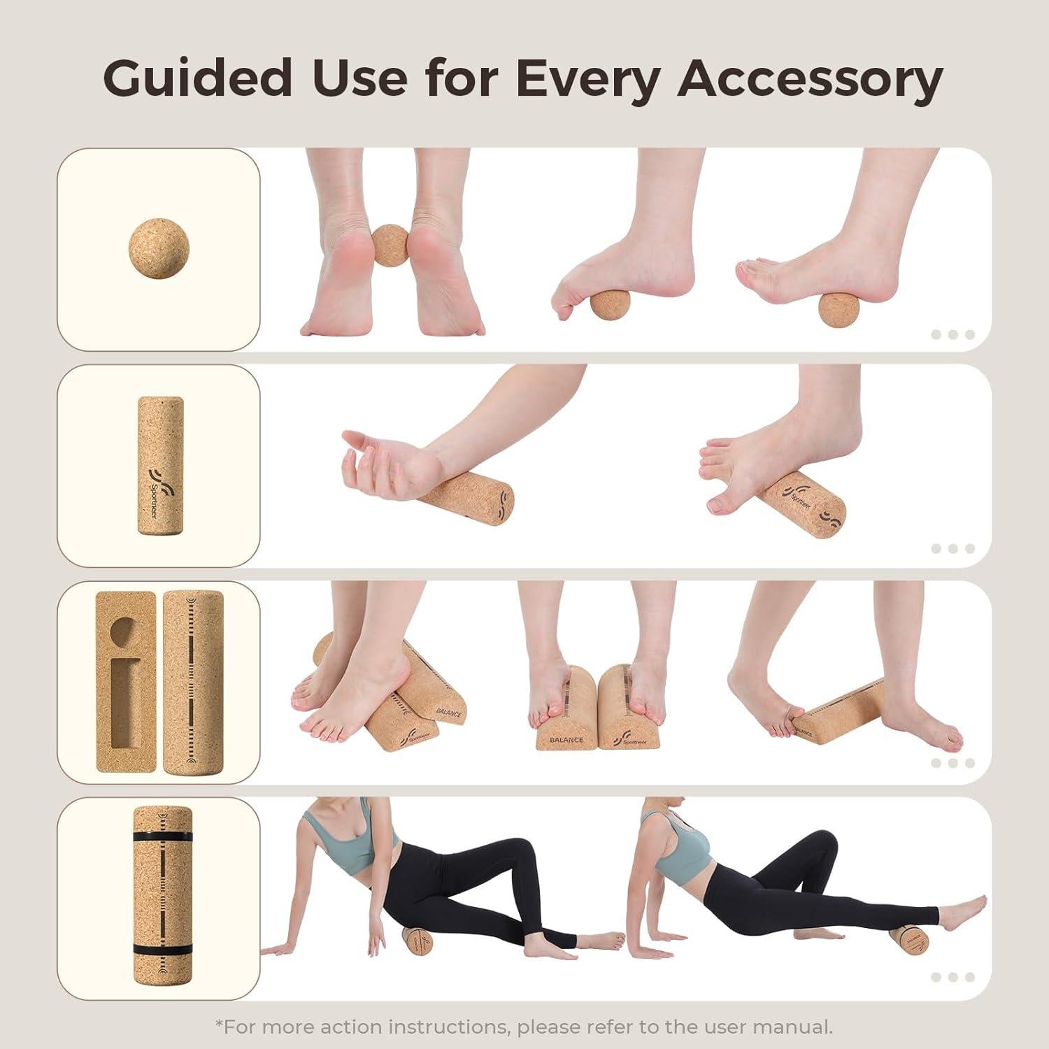 Tabla de Equilibrio Sportneer de Corcho - Alivio Dolor y Fortalecimiento