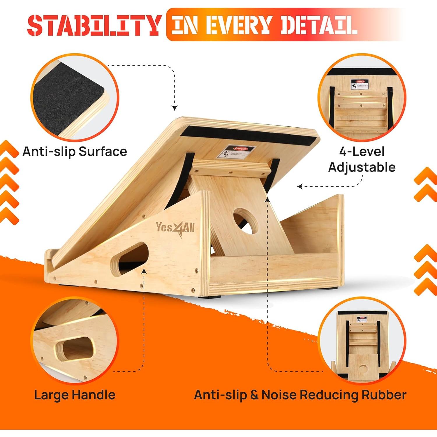 Tabla de Inclinación Profesional Yes4All para Estiramiento