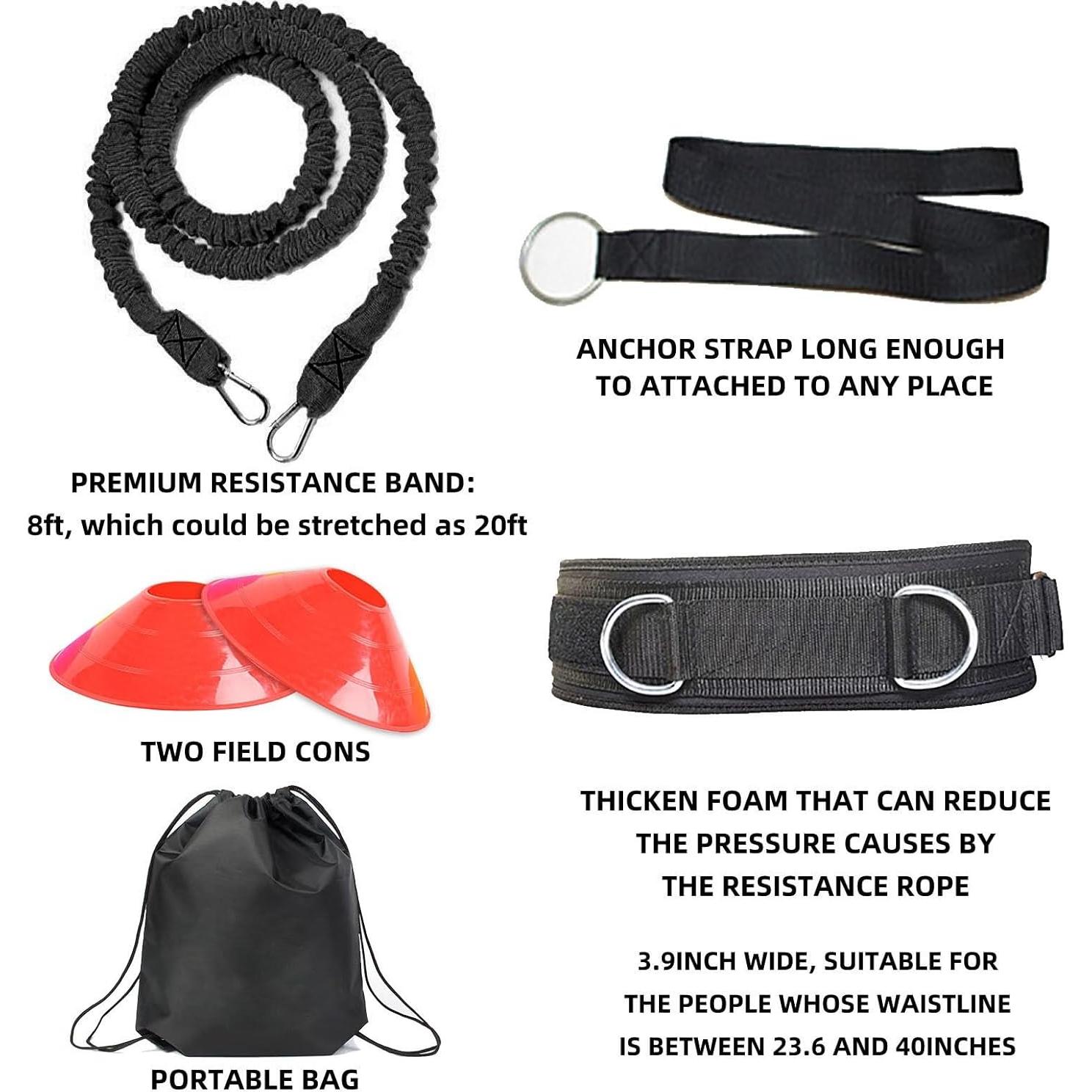 Conjunto de Entrenamiento de Velocidad OYINDIZ - Resistencia Bungee 2.44m