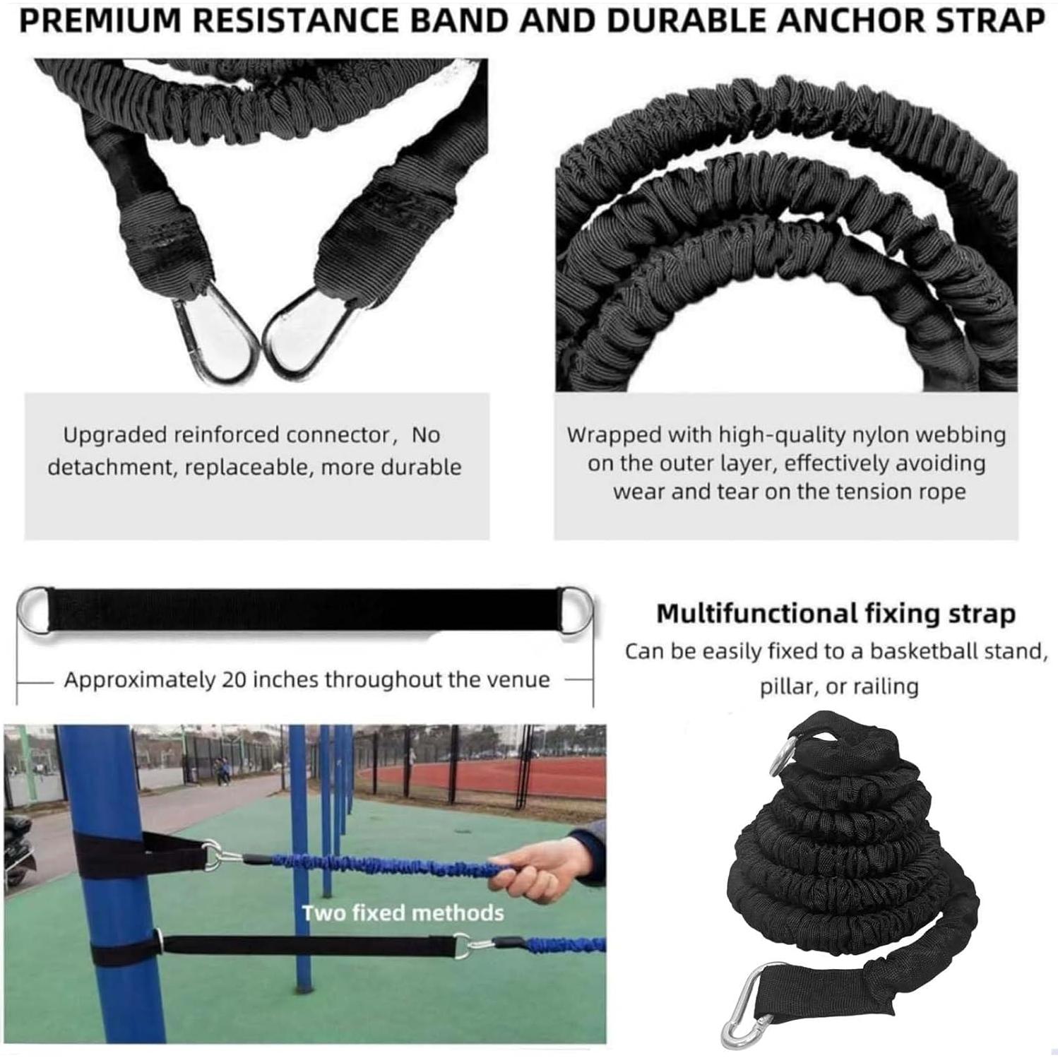 Conjunto de Entrenamiento de Velocidad OYINDIZ - Resistencia Bungee 2.44m