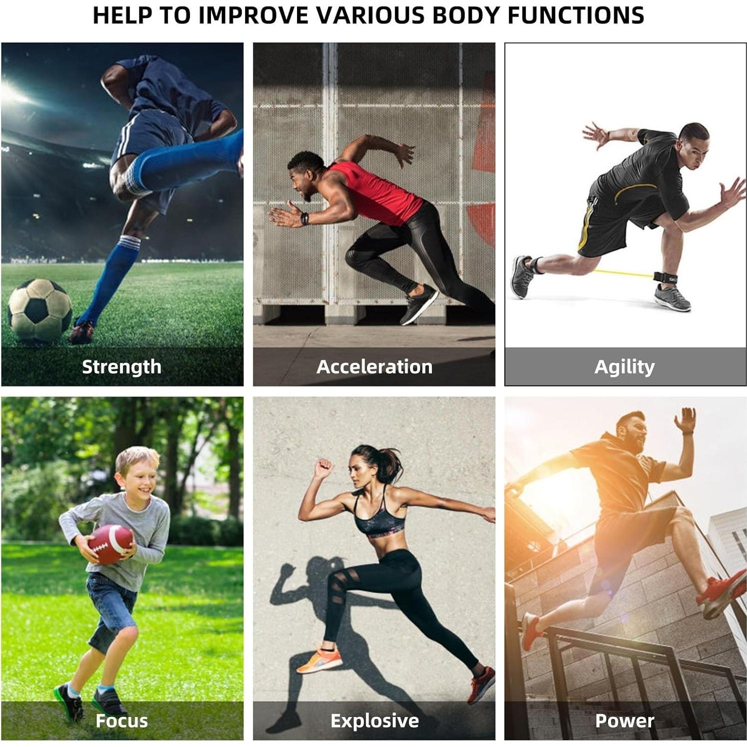 Conjunto de Entrenamiento de Velocidad OYINDIZ - Resistencia Bungee 2.44m