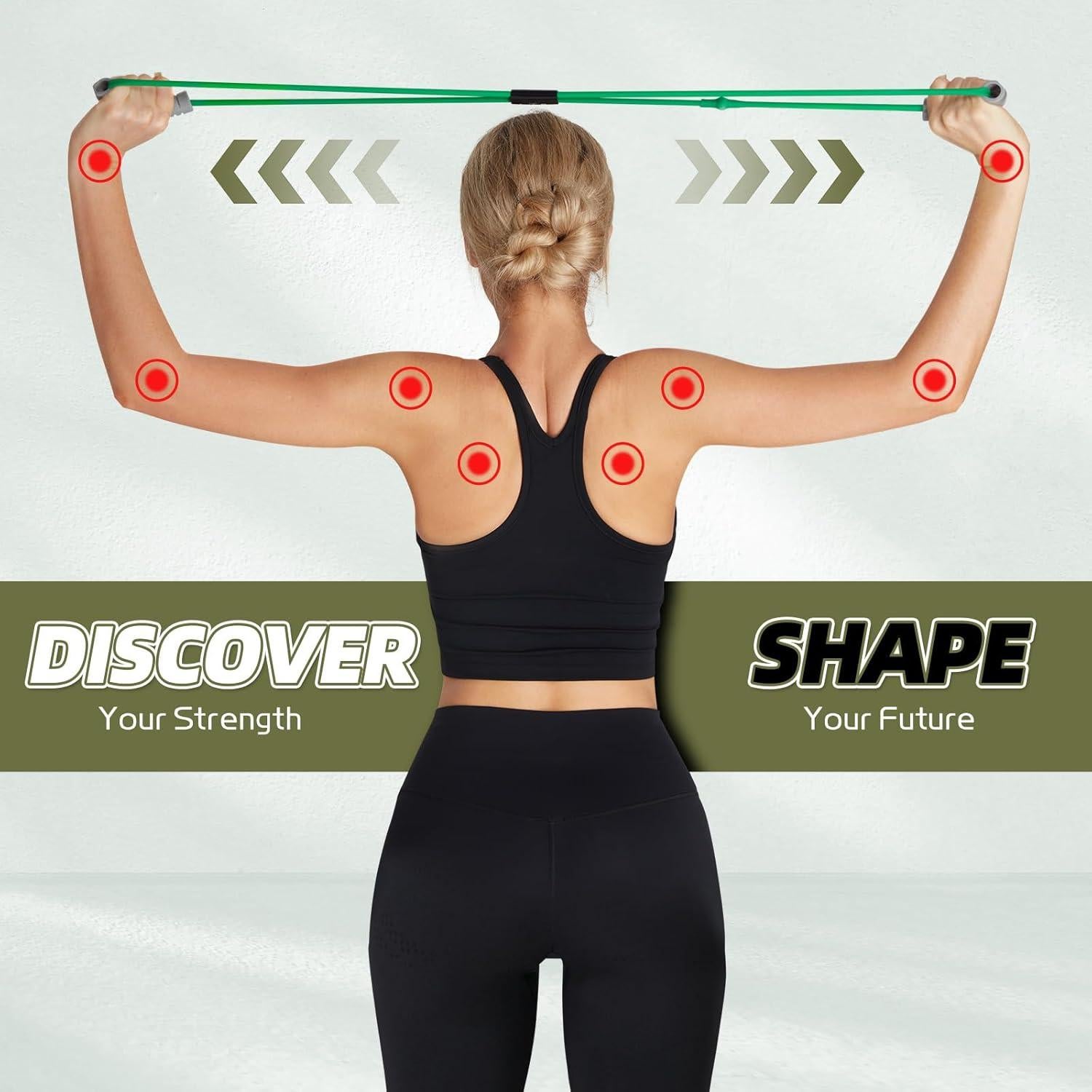 Banda de Resistencia Figura 8 Beatvive - 5 Niveles, Antideslizante