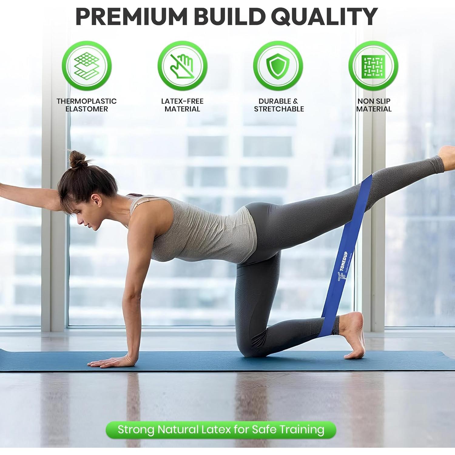 Bandas de Resistencia TonedUp - 5 Niveles, Guía y Bolsa