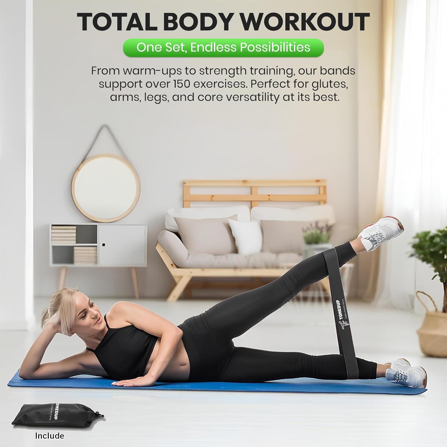 Bandas de Resistencia TonedUp - 5 Niveles, Guía y Bolsa