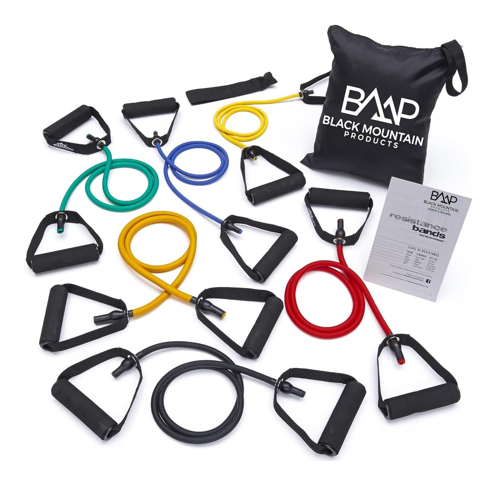 Conjunto 6 Bandas de Resistencia Black Mountain BMP 0.9-18.1 kg