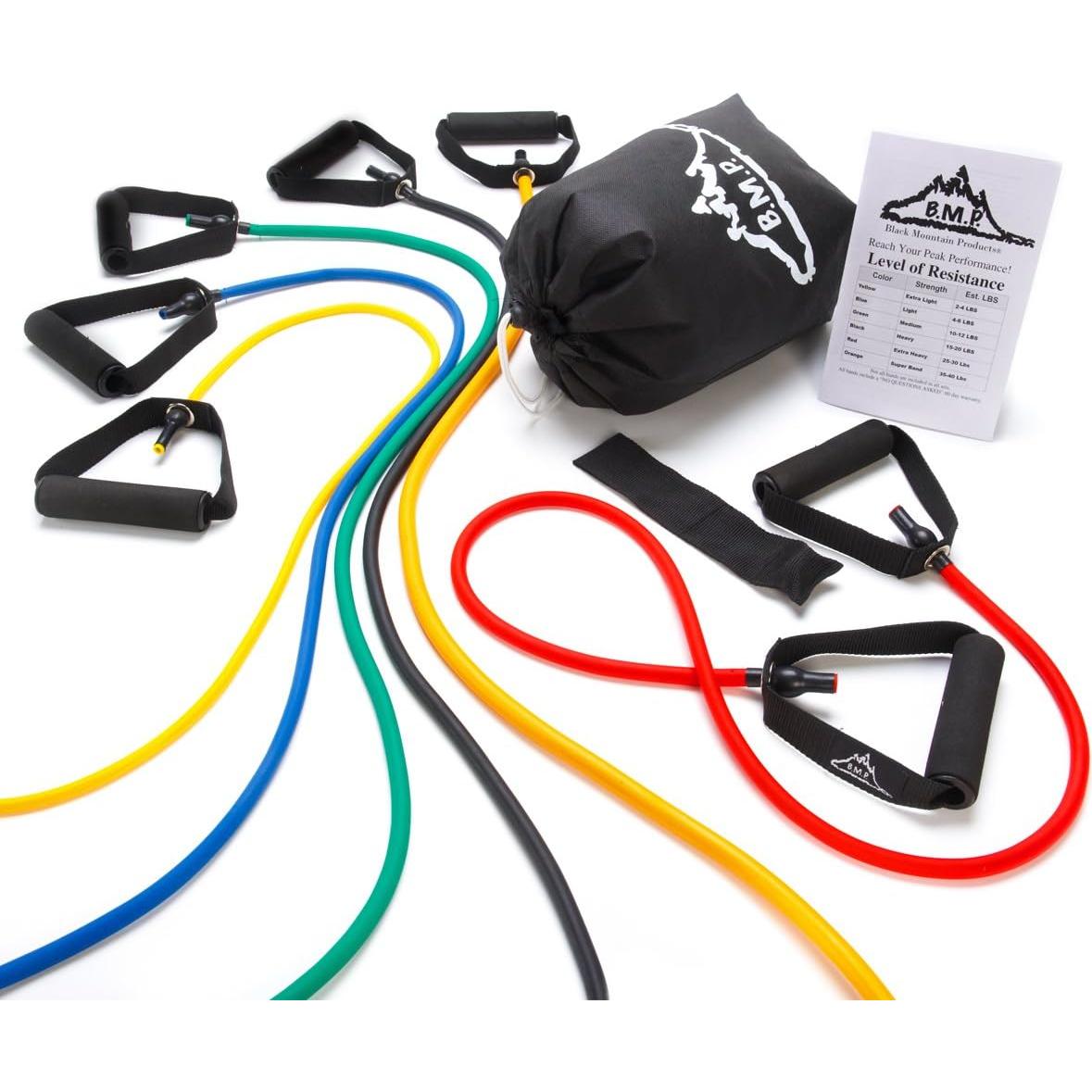 Conjunto 6 Bandas de Resistencia Black Mountain BMP 0.9-18.1 kg