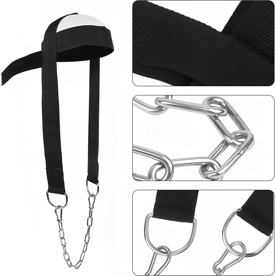 Arnés de Cuello Tiiyee para Entrenamiento de Fuerza - Nylon Ajustable