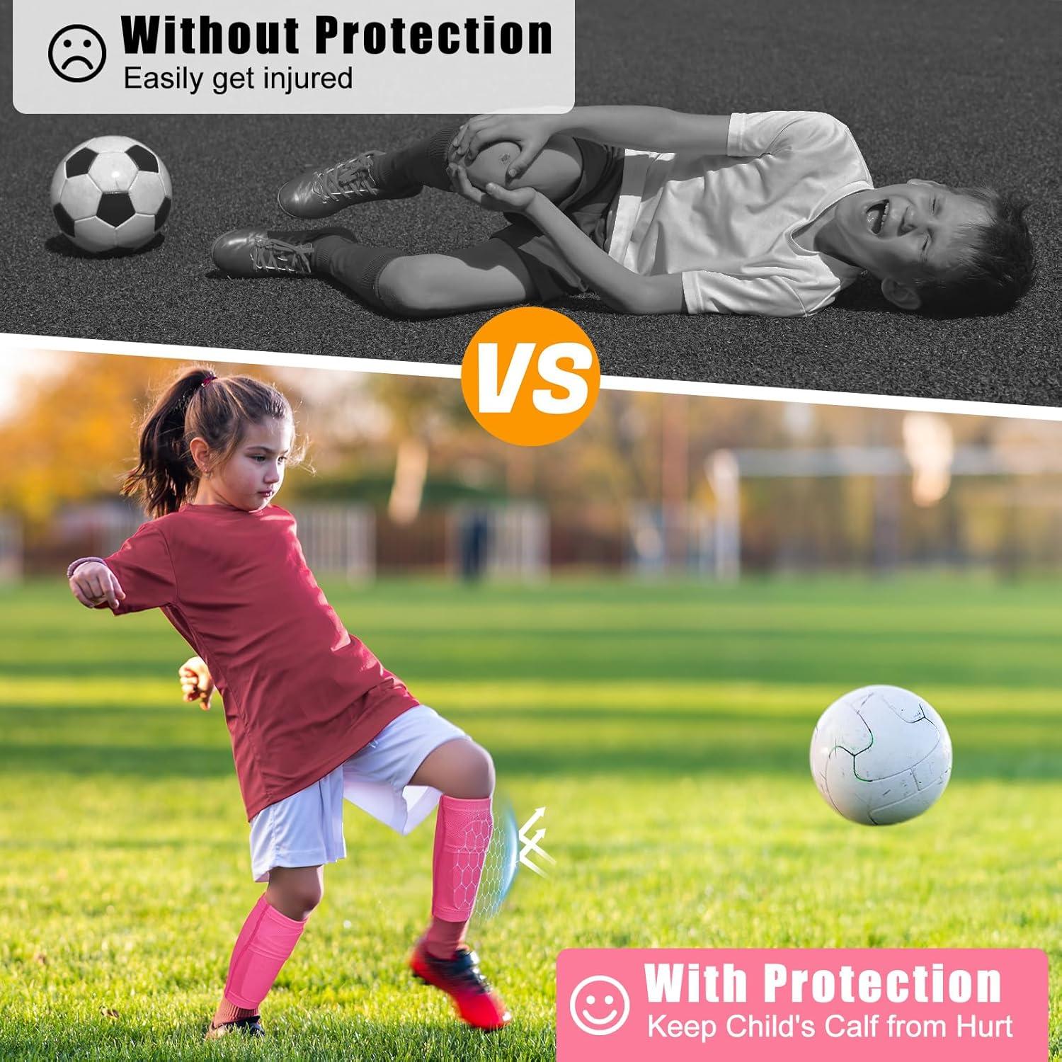 Espinilleras de Fútbol FIODAY para Niños 5-18 Años Rosa