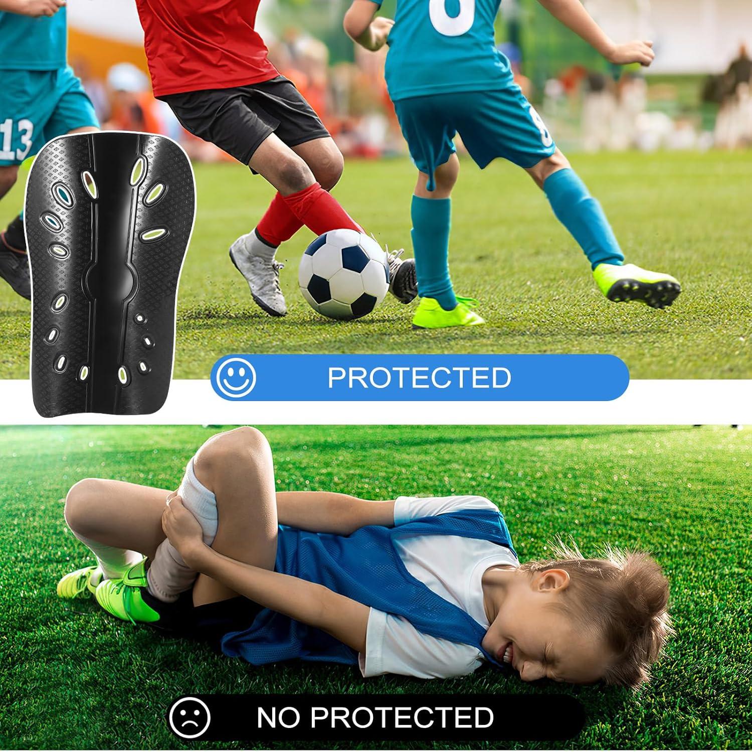 Espinilleras de Fútbol COMNICO 2 Pares Ligeras Transpirables