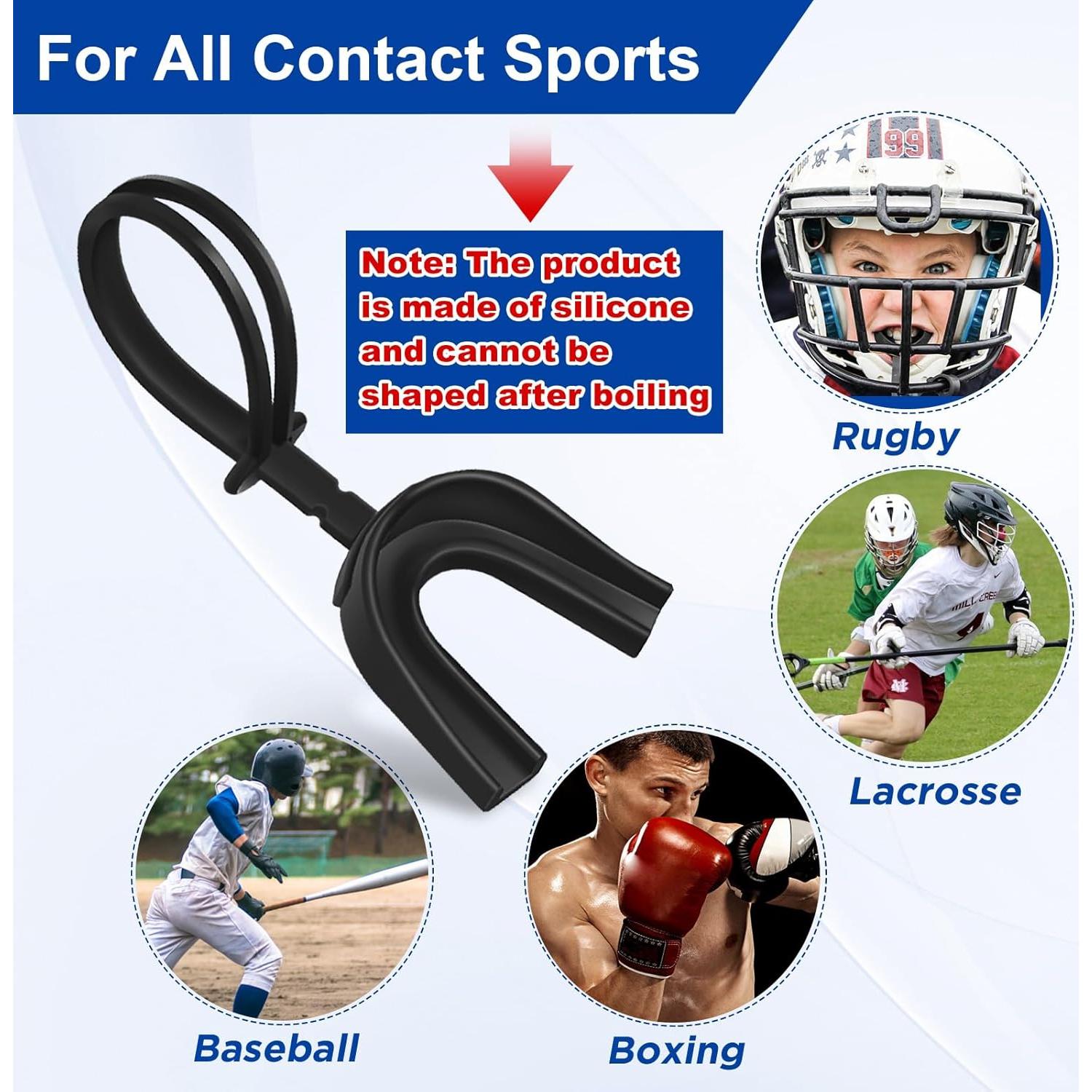 Protector Bucal Deportivo Dunzy 100 Pcs Adulto Negro