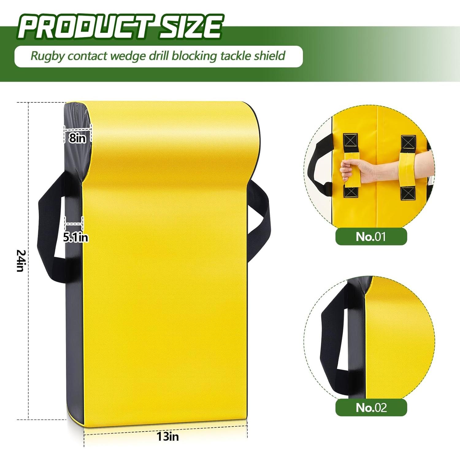 Escudo de Tackling de Fútbol Seenelling 61x33 cm Amarillo