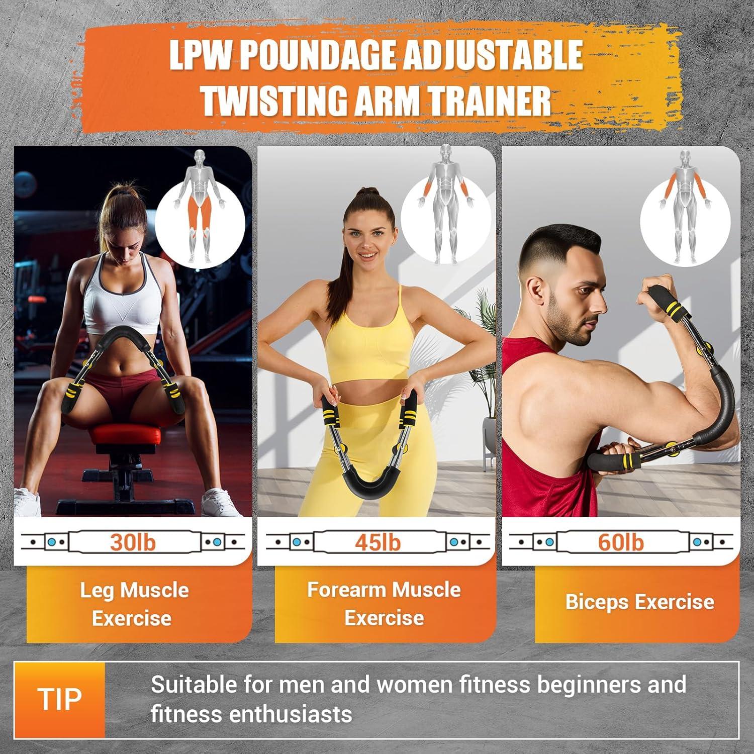 Entrenador de brazos Twister OPDEKEHA 6 niveles resistencia 13.6-54.4 kg