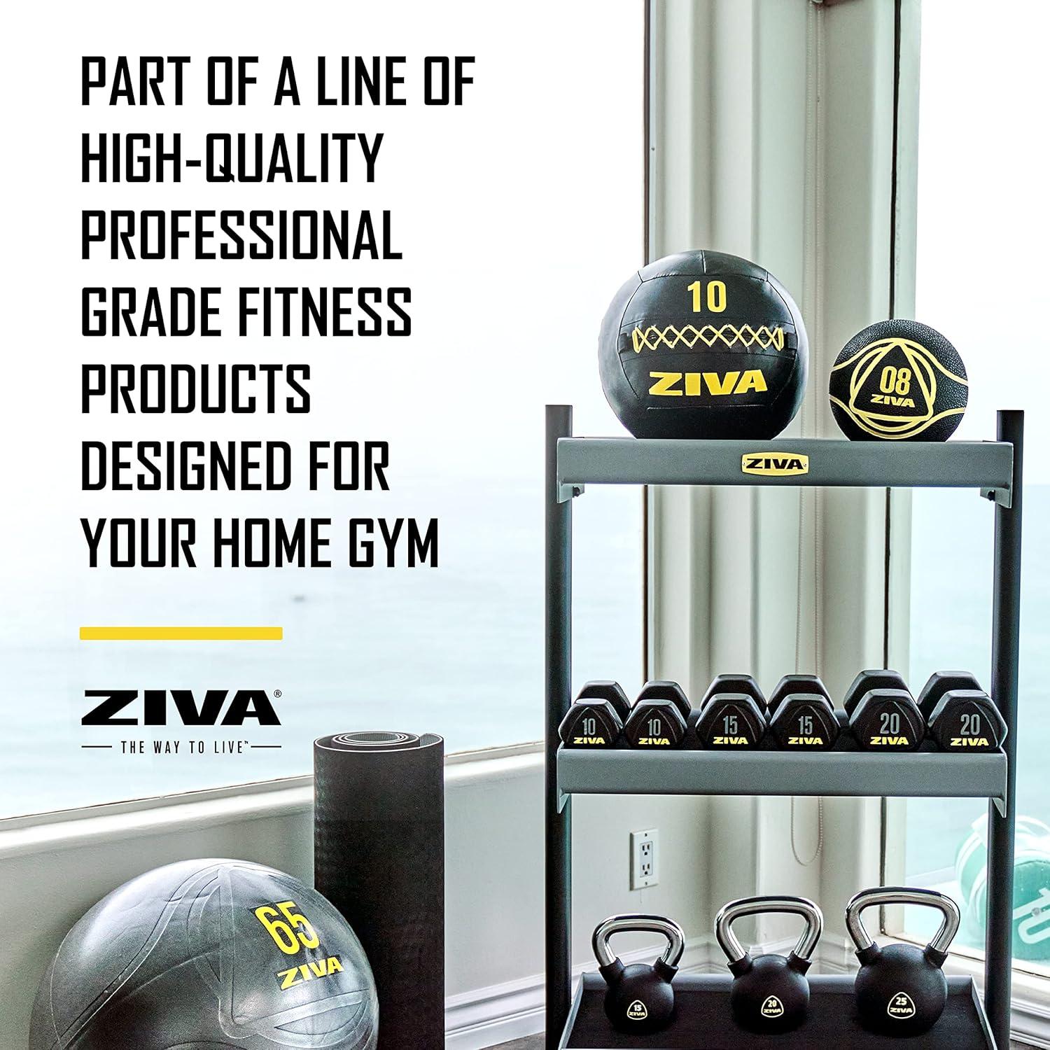 Balón de Medicina ZIVA 12 lb Negro - Entrenamiento de Fuerza