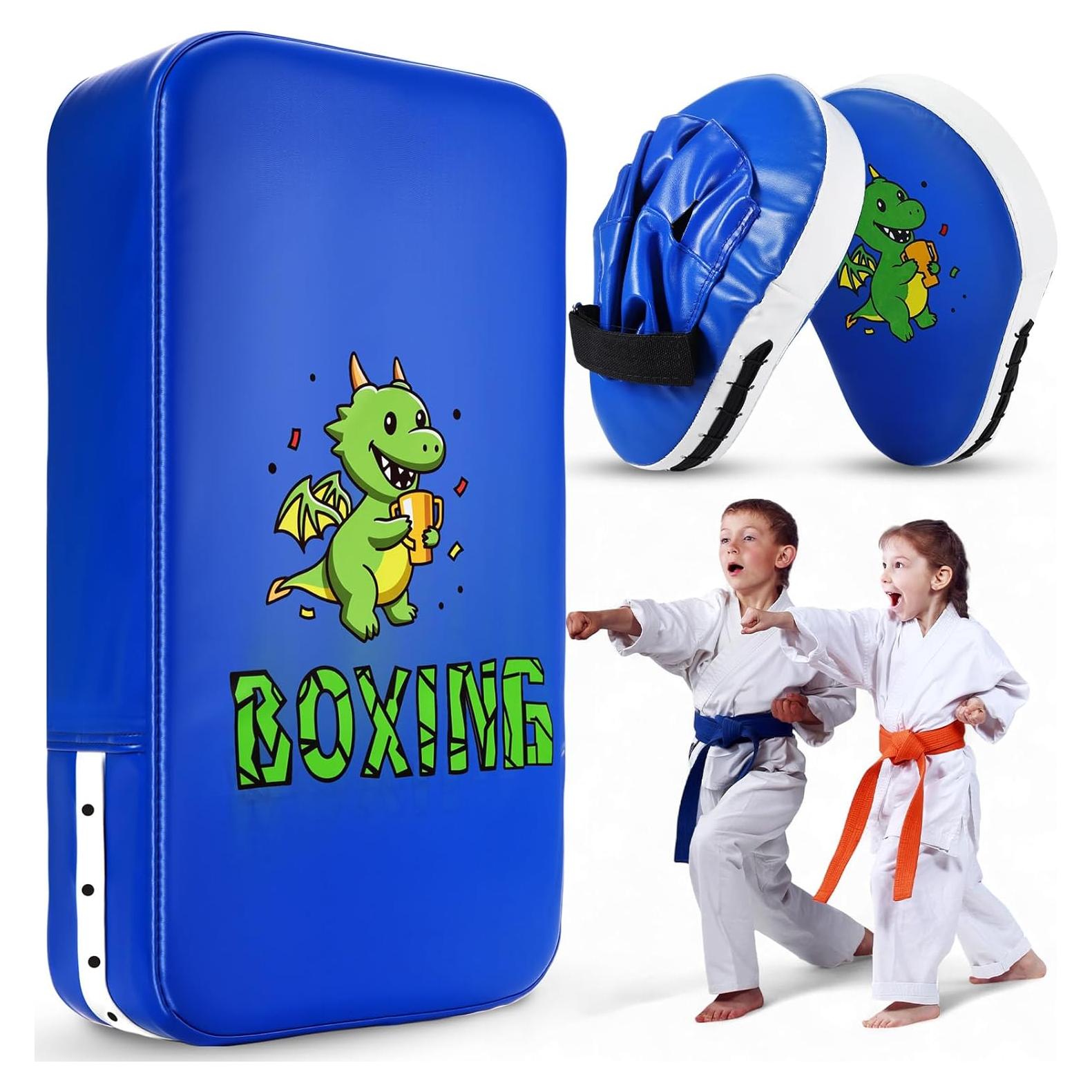 Set de Guantes de Boxeo y Pata de Patada HyDren Azul