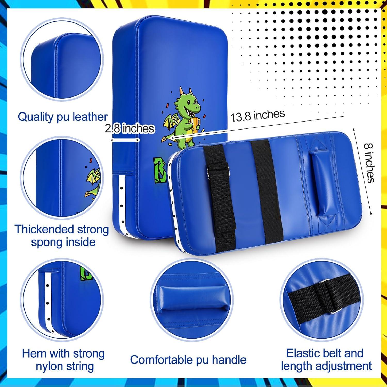 Set de Guantes de Boxeo y Pata de Patada HyDren Azul