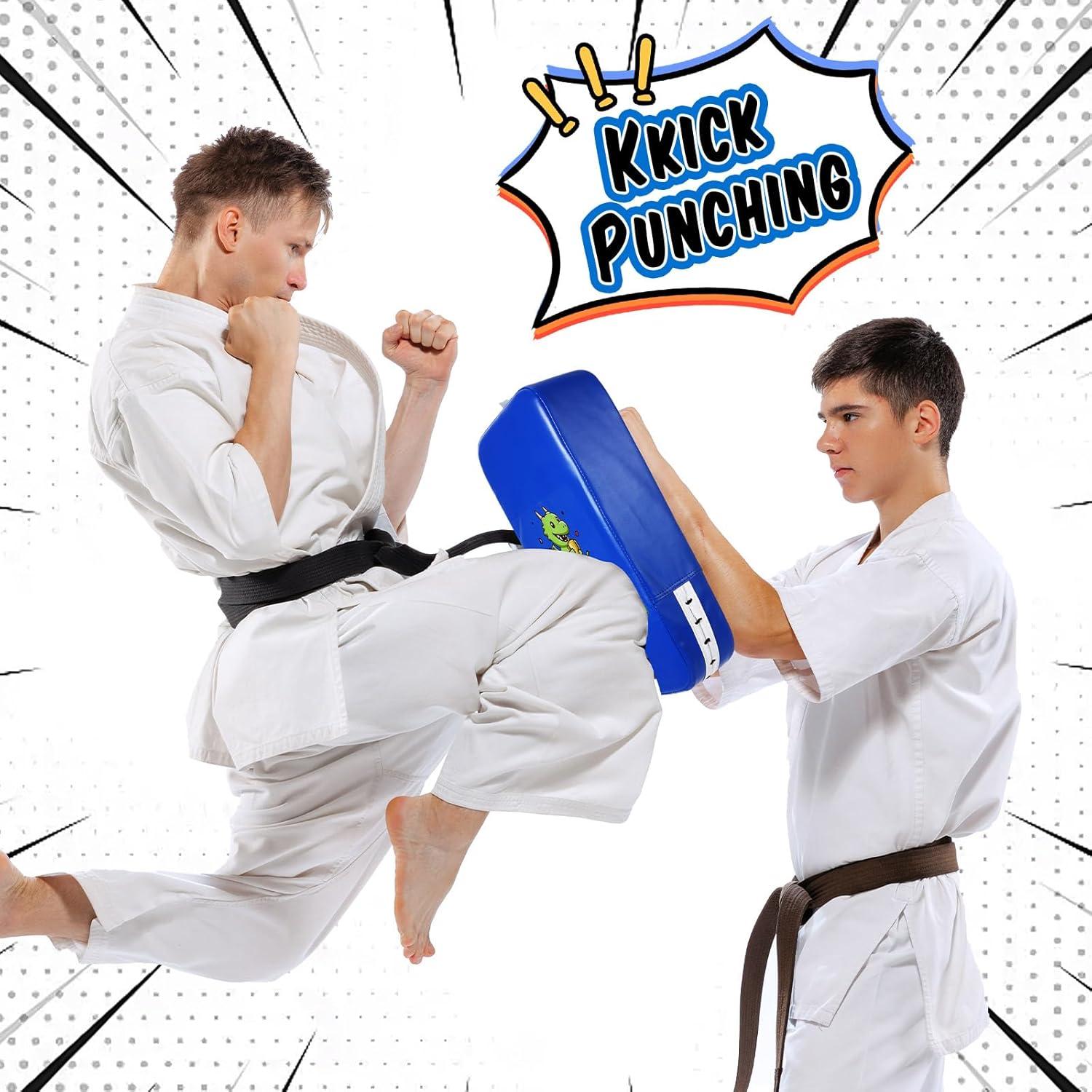 Set de Guantes de Boxeo y Pata de Patada HyDren Azul