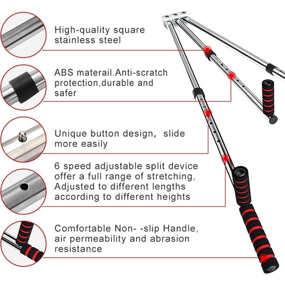 Máquina de Estiramiento de Piernas JUNDALINDA 3 Barras Acero Inoxidable
