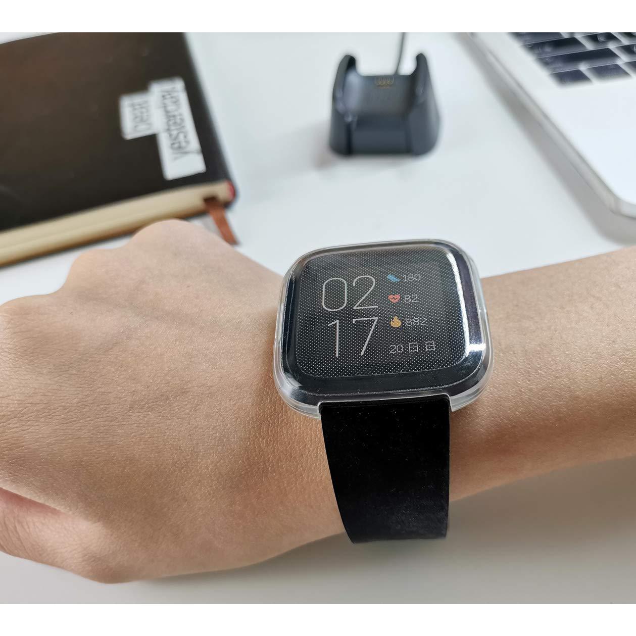 Paquete 2 Cargadores Fitbit Versa 2 + 2 Protectores TPU