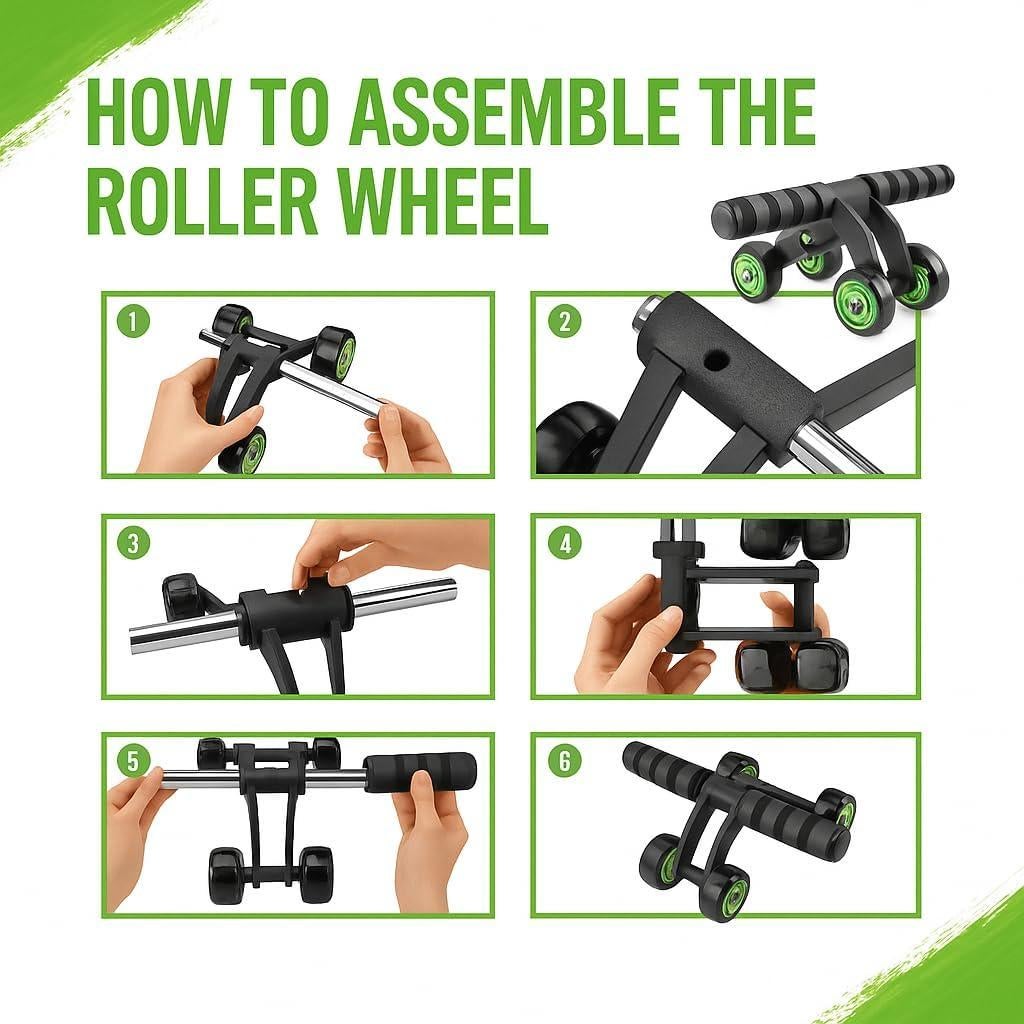 Rueda de Abdominales NixFlex 4 Ruedas con Almohadilla