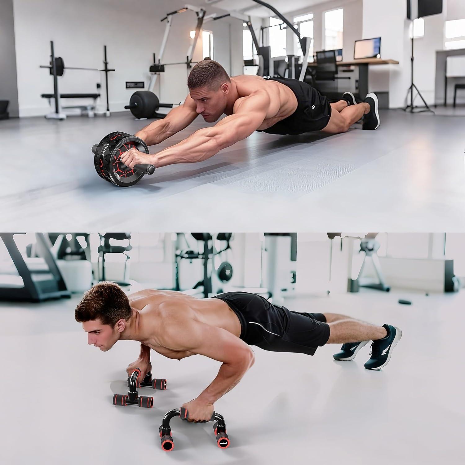 Kit de Rueda de Abdominales READAEER con Accesorios Completo