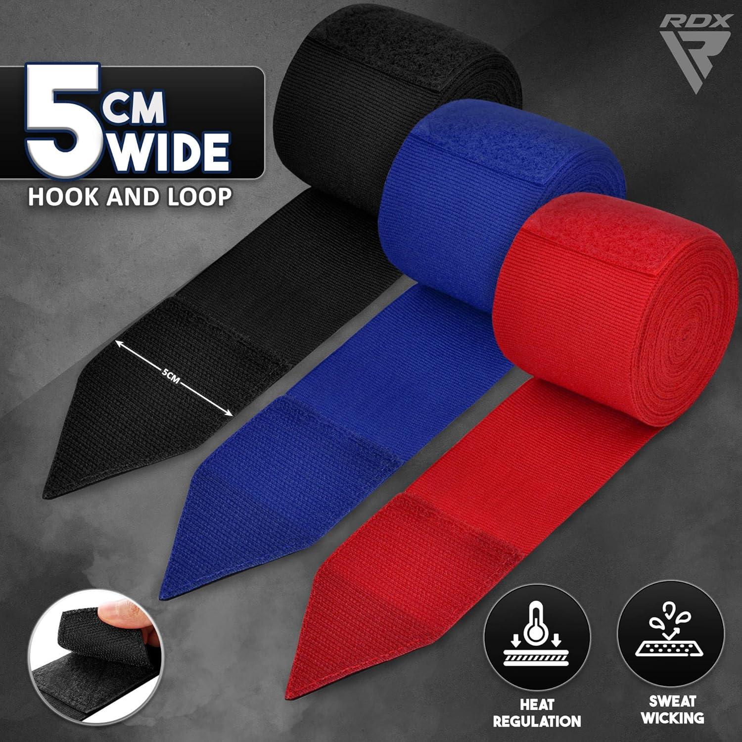 Envolturas de Boxeo RDX, Paquete de 3, 4.5m, Multicolor