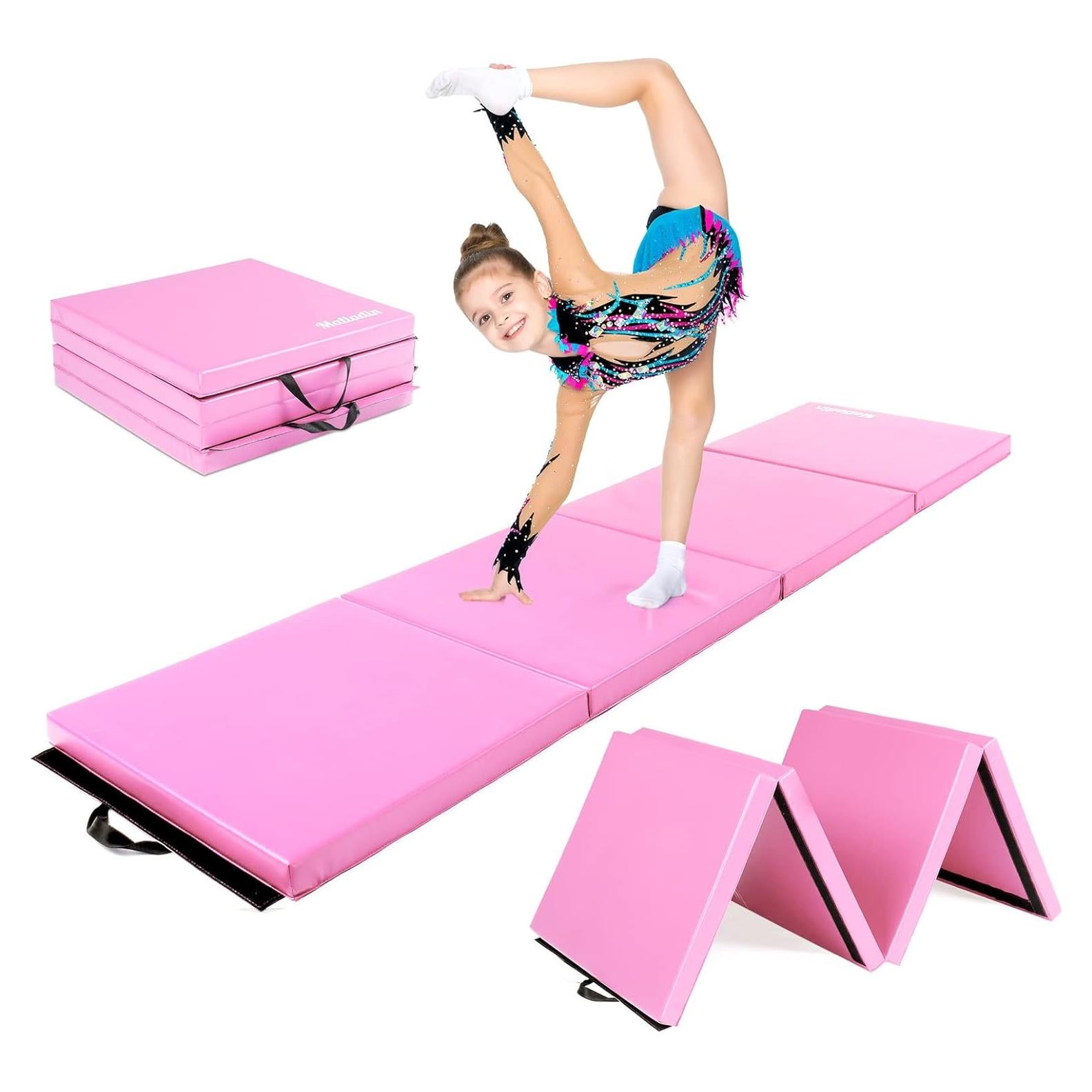 Colchoneta de Gimnasia Plegable Matladin 240x60x5 cm Rosa