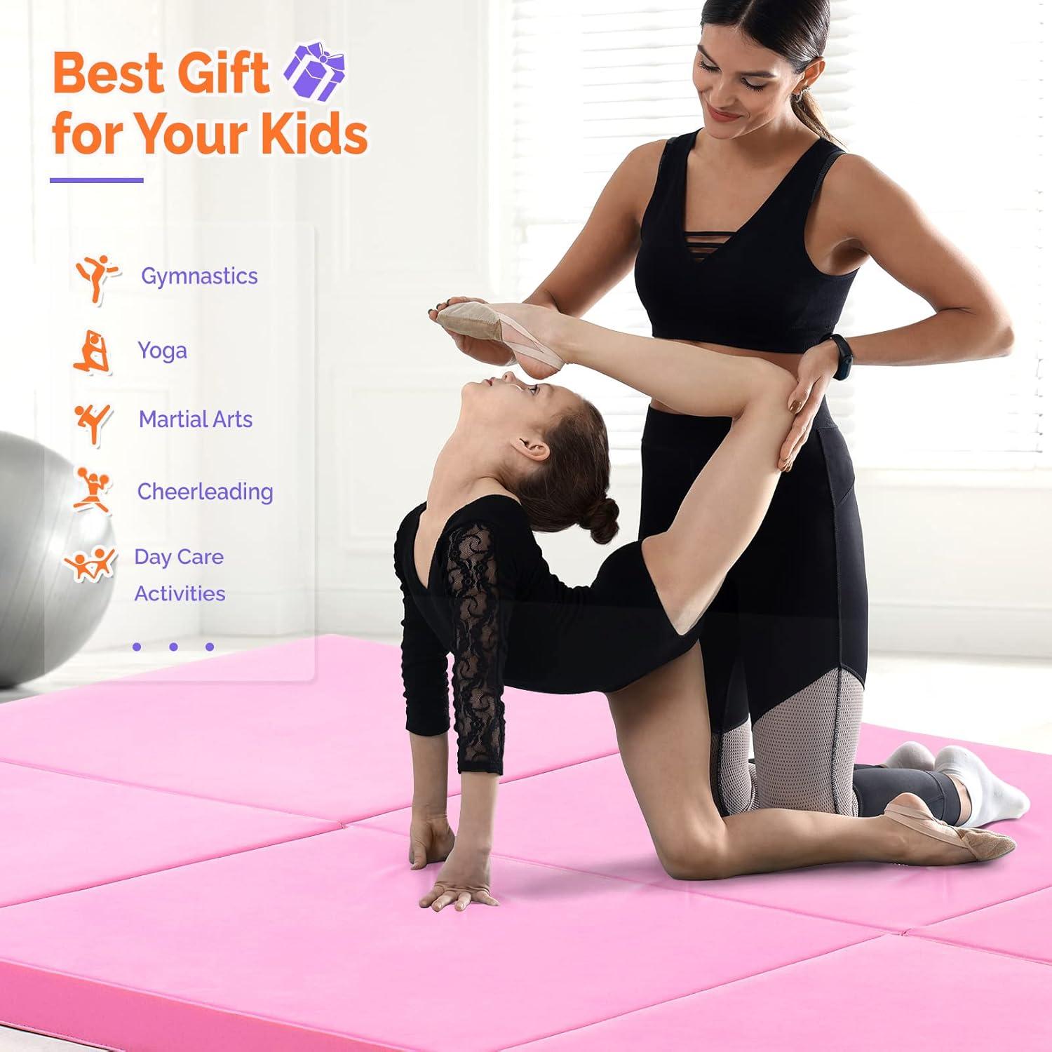 Colchoneta de Gimnasia Plegable Matladin 240x60x5 cm Rosa