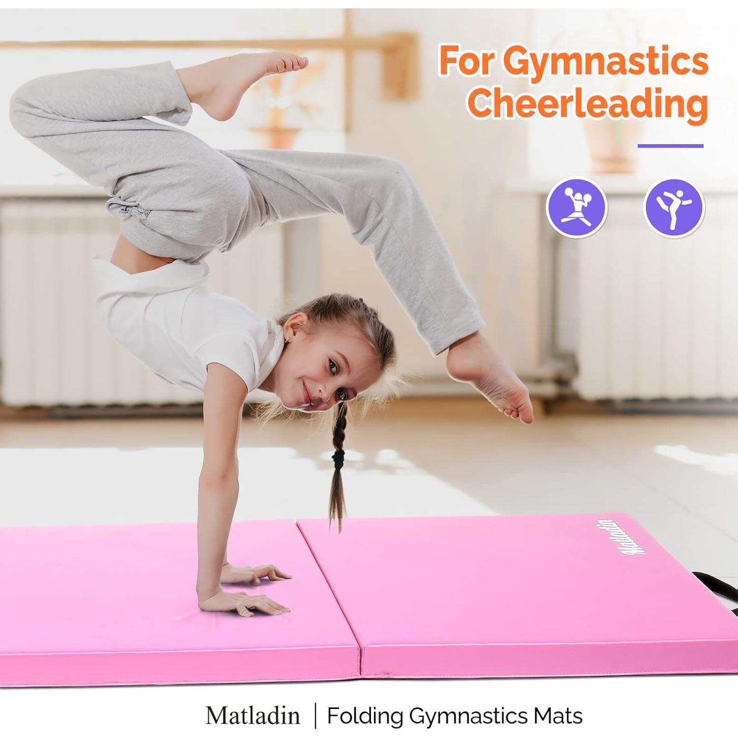 Colchoneta de Gimnasia Plegable Matladin 240x60x5 cm Rosa
