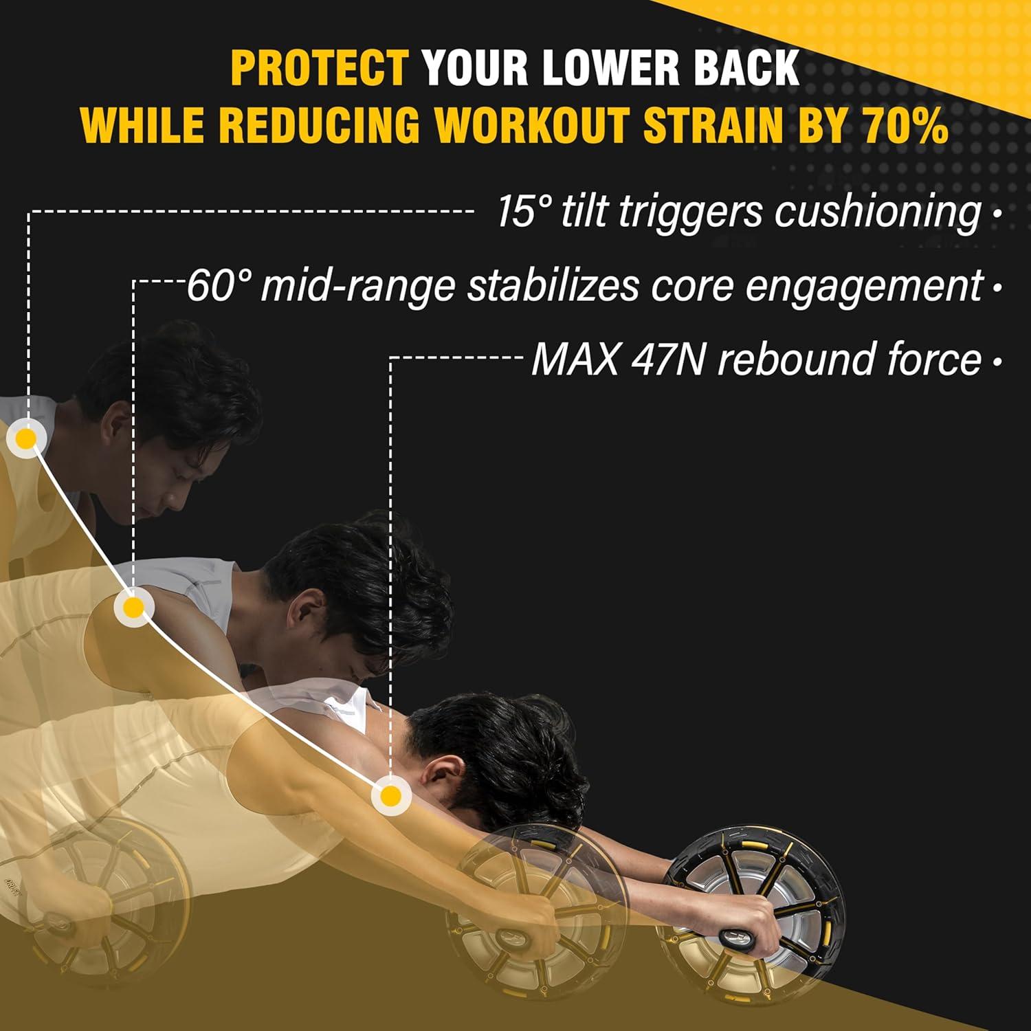 Rueda de Abdominales SNODE Modo Dual con Soporte para Codos
