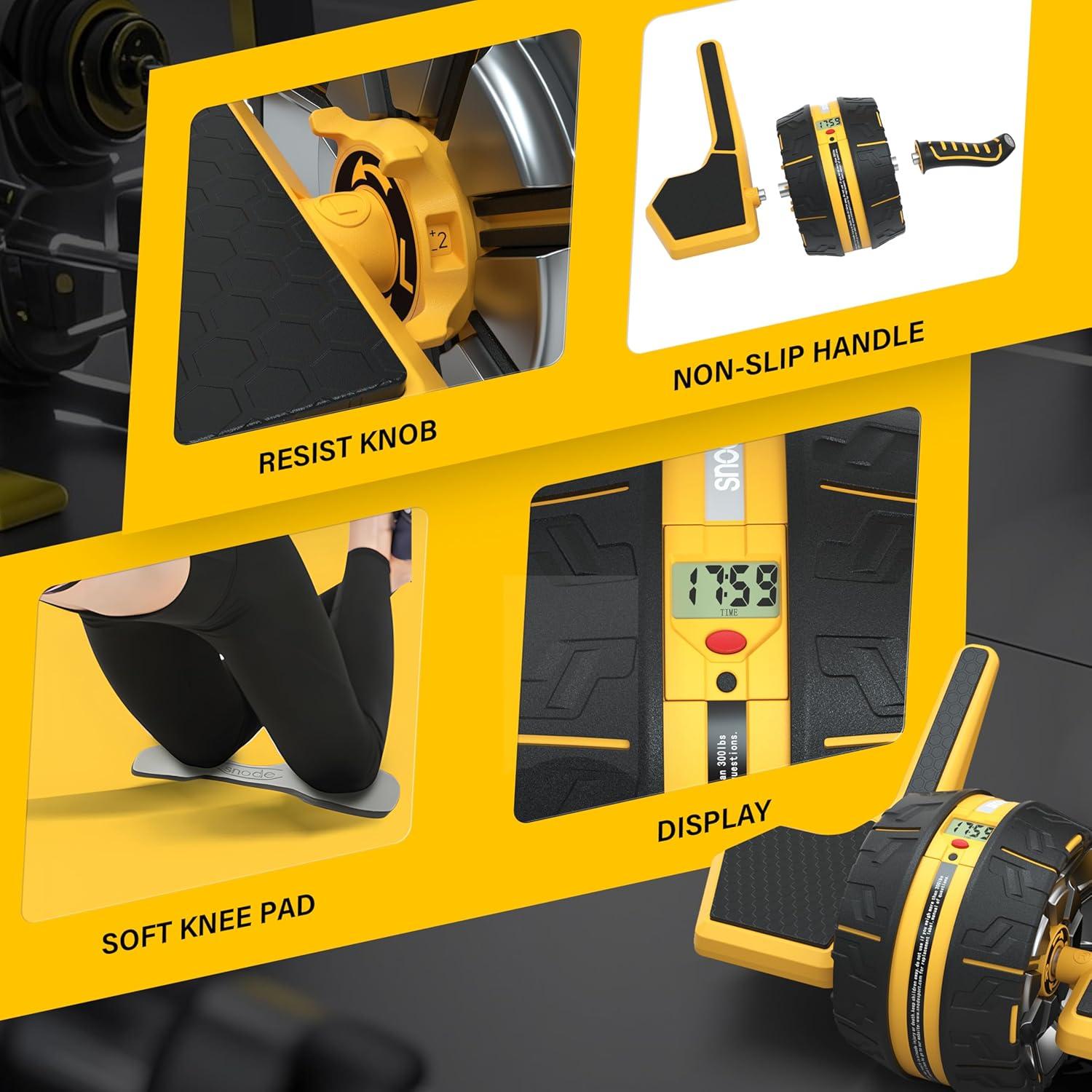 Rueda de Abdominales SNODE Modo Dual con Soporte para Codos
