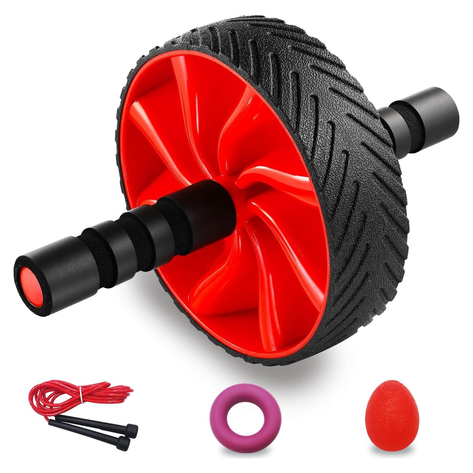 Rueda de Abdominales Sprwhale Roja - Entrenamiento Núcleo y Fuerza