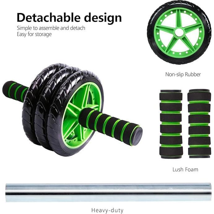 Set de Ejercicio 4-en-1 Genérico con Rueda Abdominal y Bandas