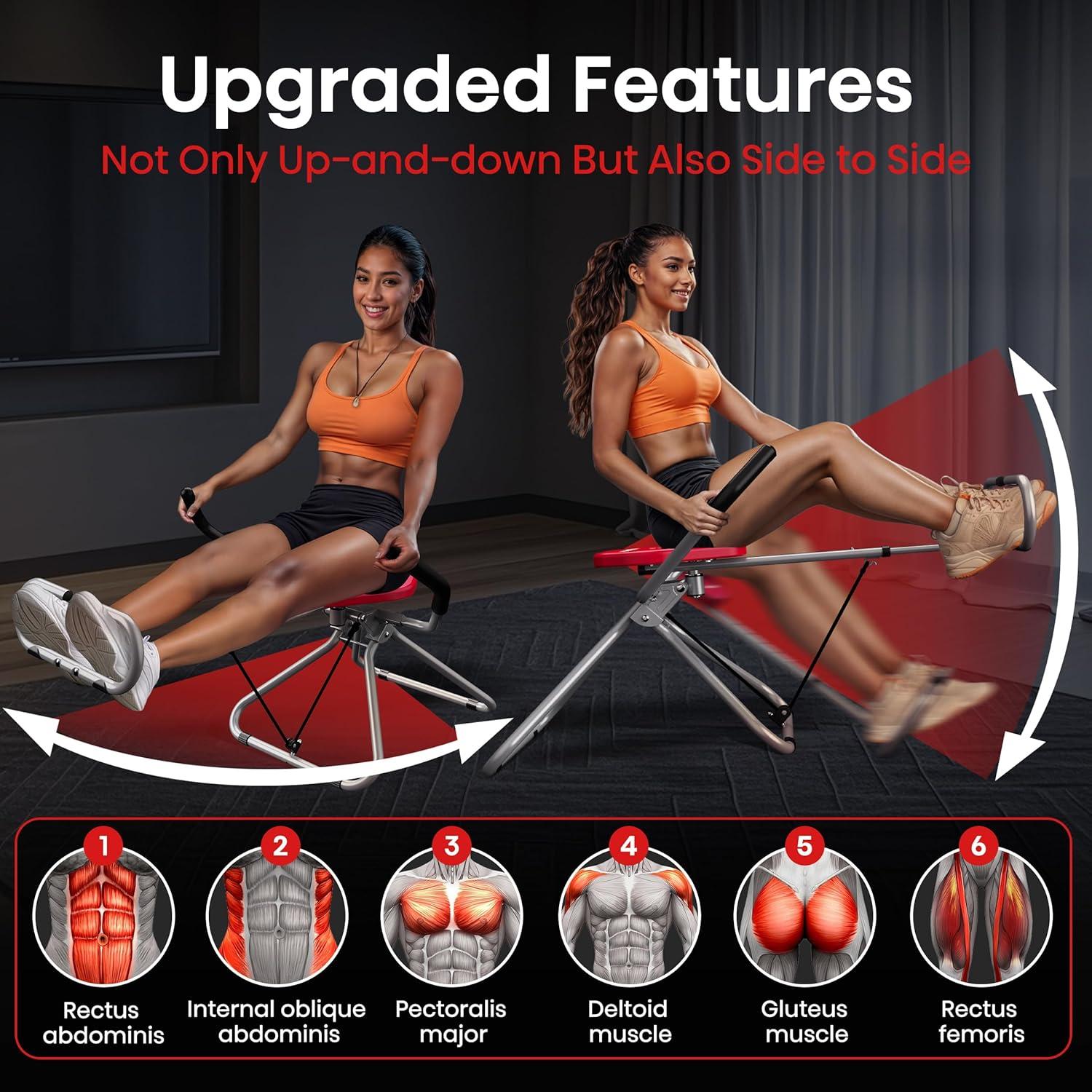 Máquina de Ejercicio Abdominal ZIWWVY AB SWING INFINITY Plegable