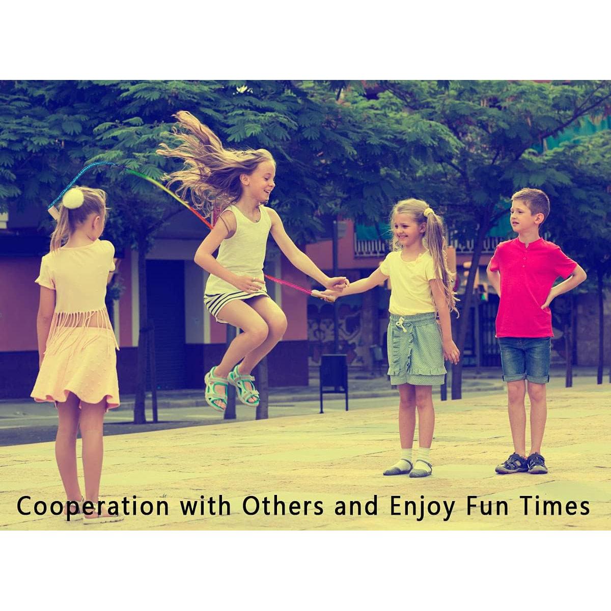 Cuerda de saltar ajustable AUMCDIK 5 m con mangos de madera