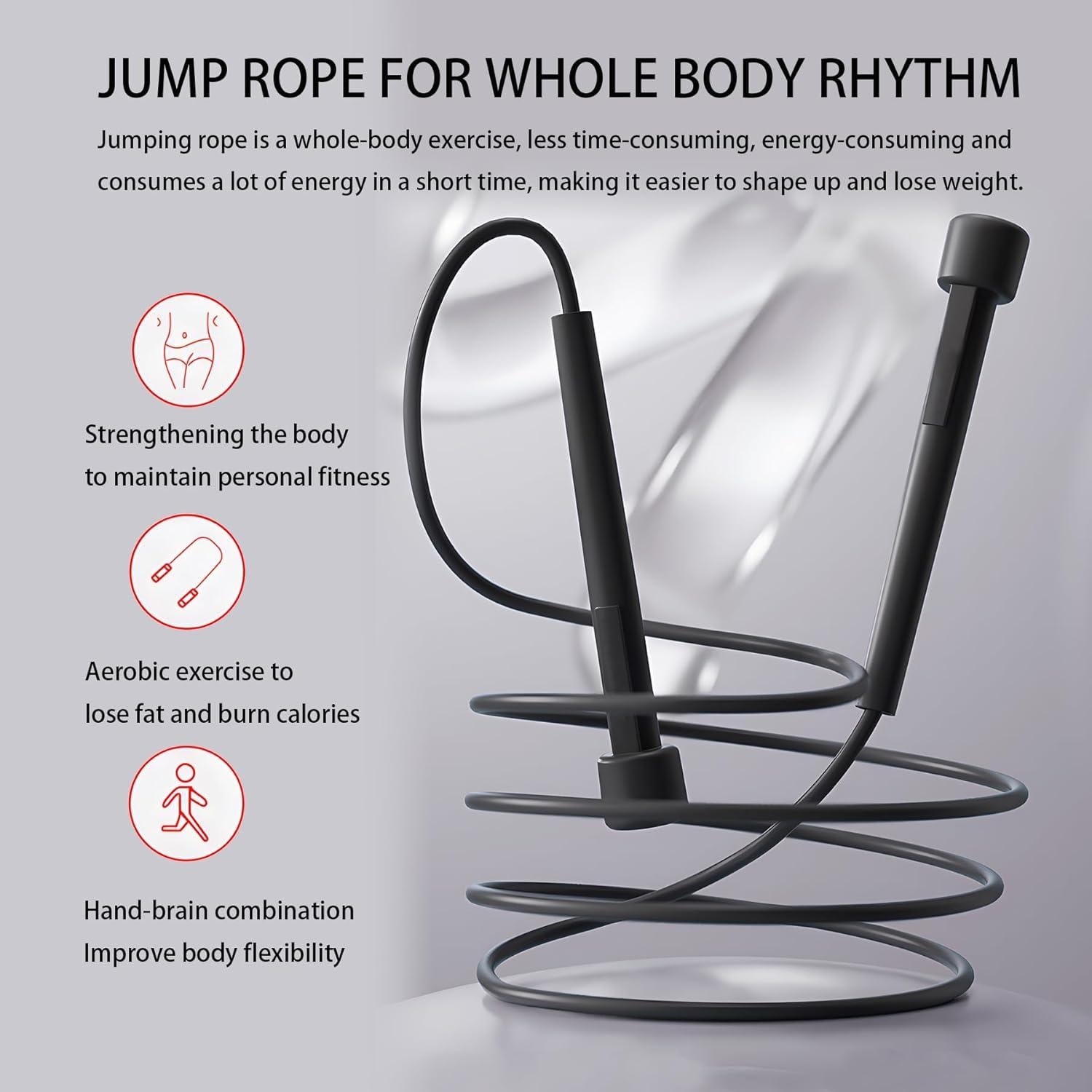 Cuerda de Saltar Ajustable Sufeasdf - Set Familiar 4 Pack