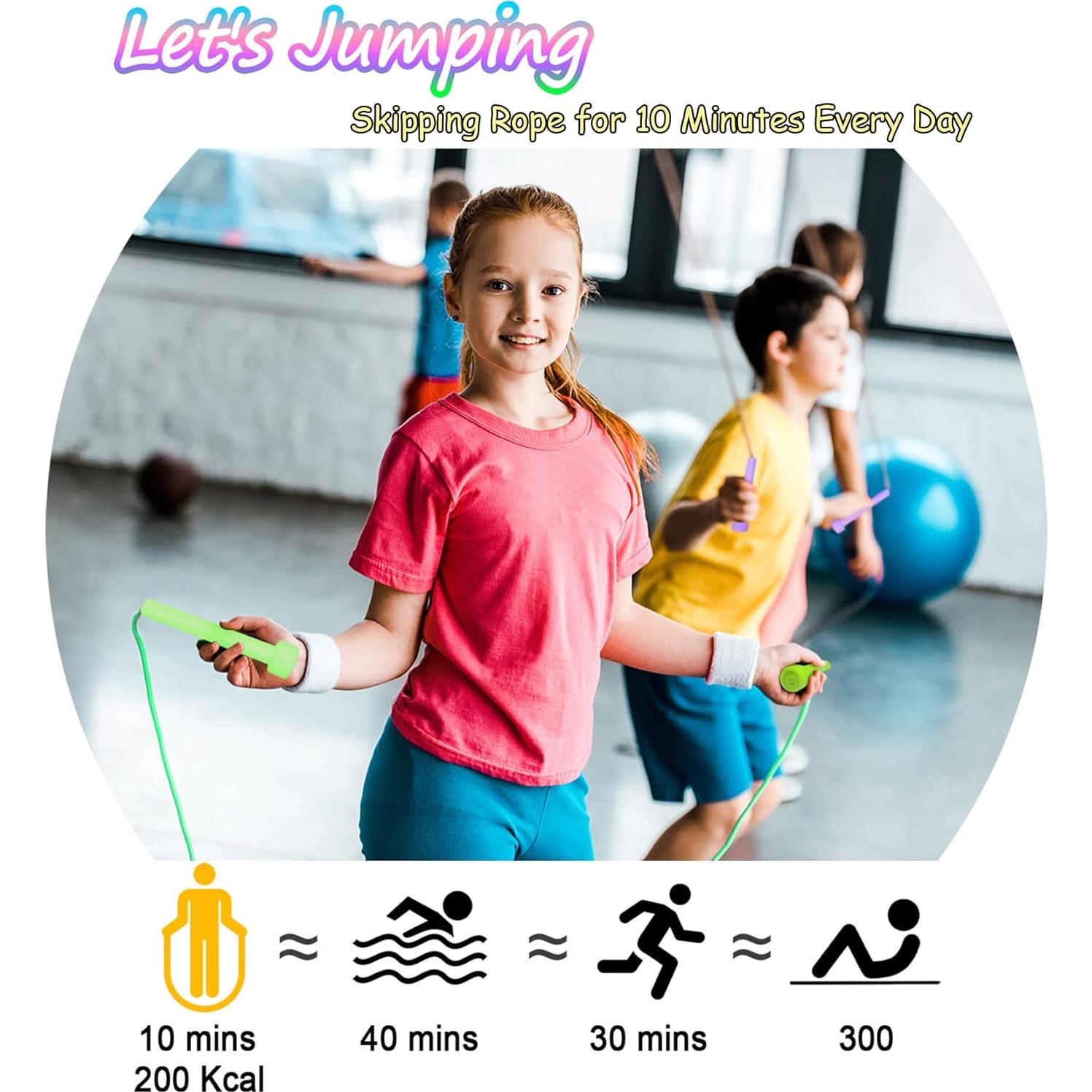 Cuerda de Saltar Ajustable HAFUZIYN - Paquete de 6 Colores