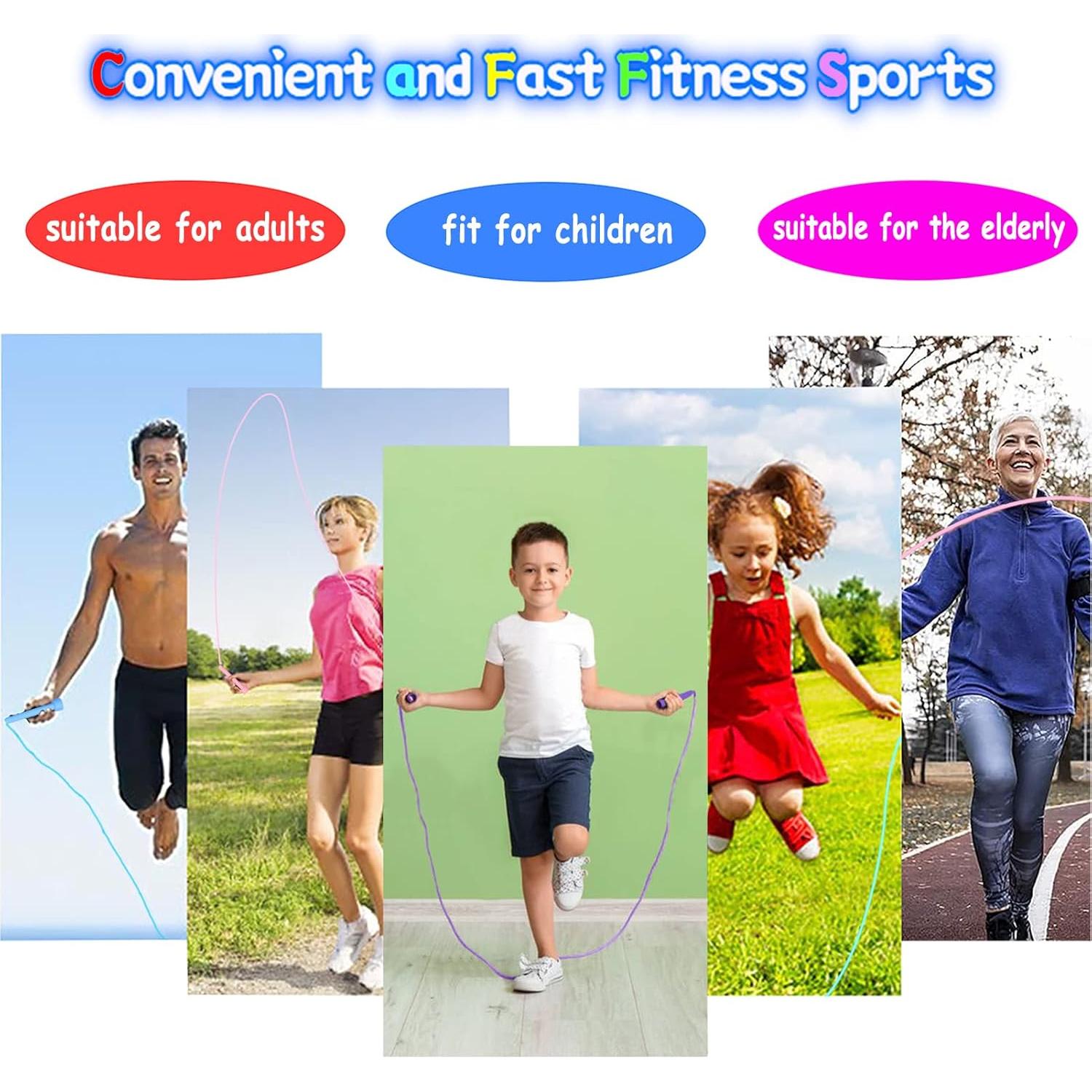 Cuerda de Saltar Ajustable HAFUZIYN - Paquete de 6 Colores