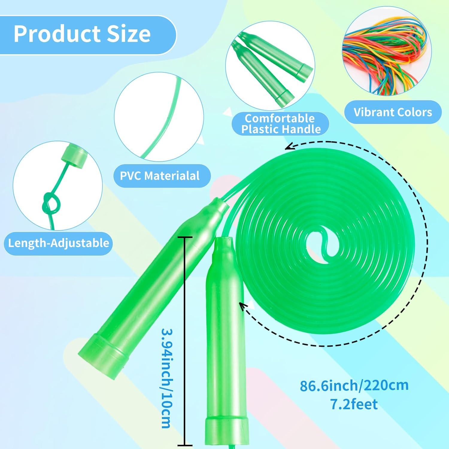 Cuerda de Saltar Ajustable Erinnmy 2.2m Colorida para Niños