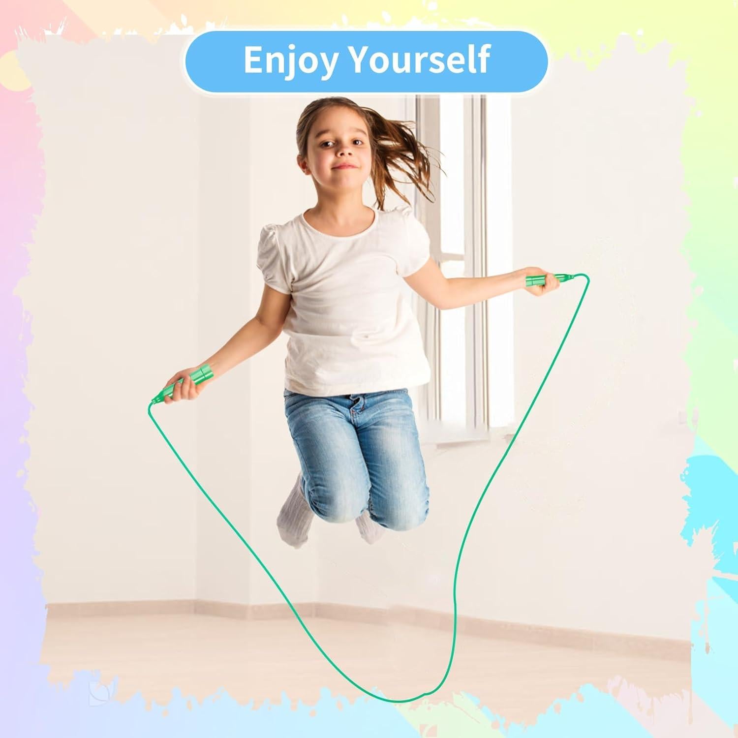 Cuerda de Saltar Ajustable Erinnmy 2.2m Colorida para Niños