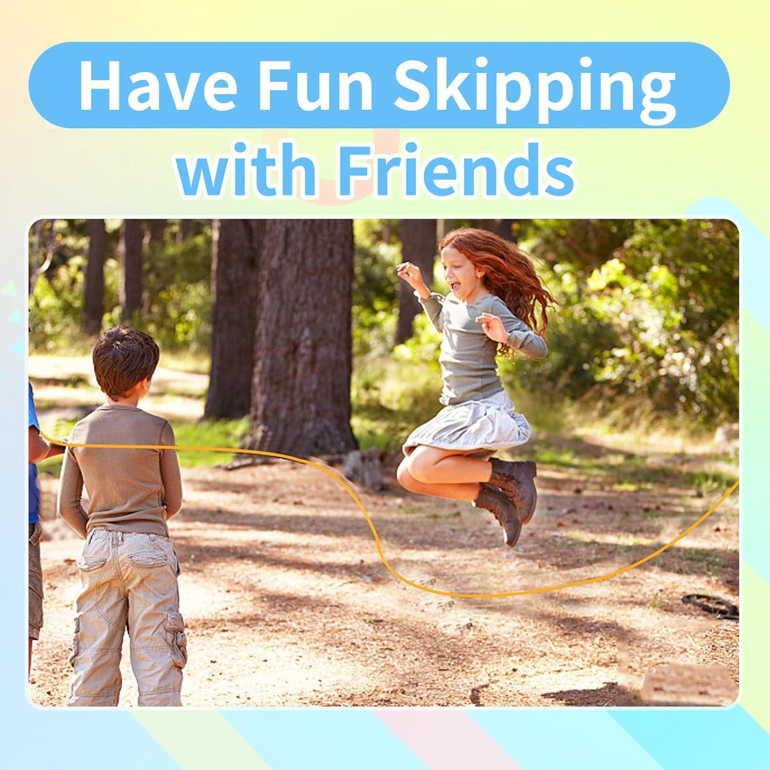 Cuerda de Saltar Ajustable Erinnmy 2.2m Colorida para Niños