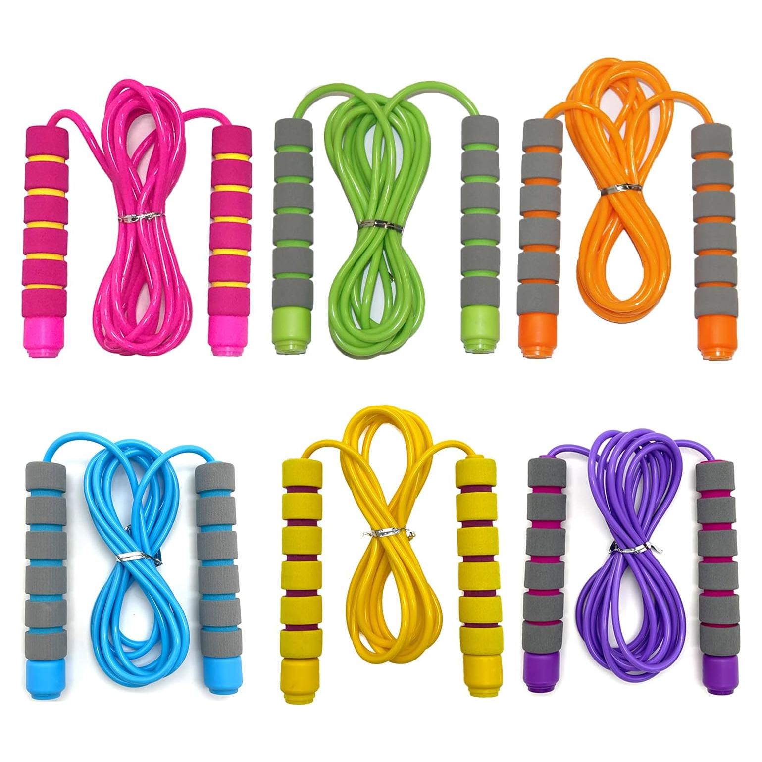 Cuerdas de Salto Ajustables Homello - Paquete de 6 Colores