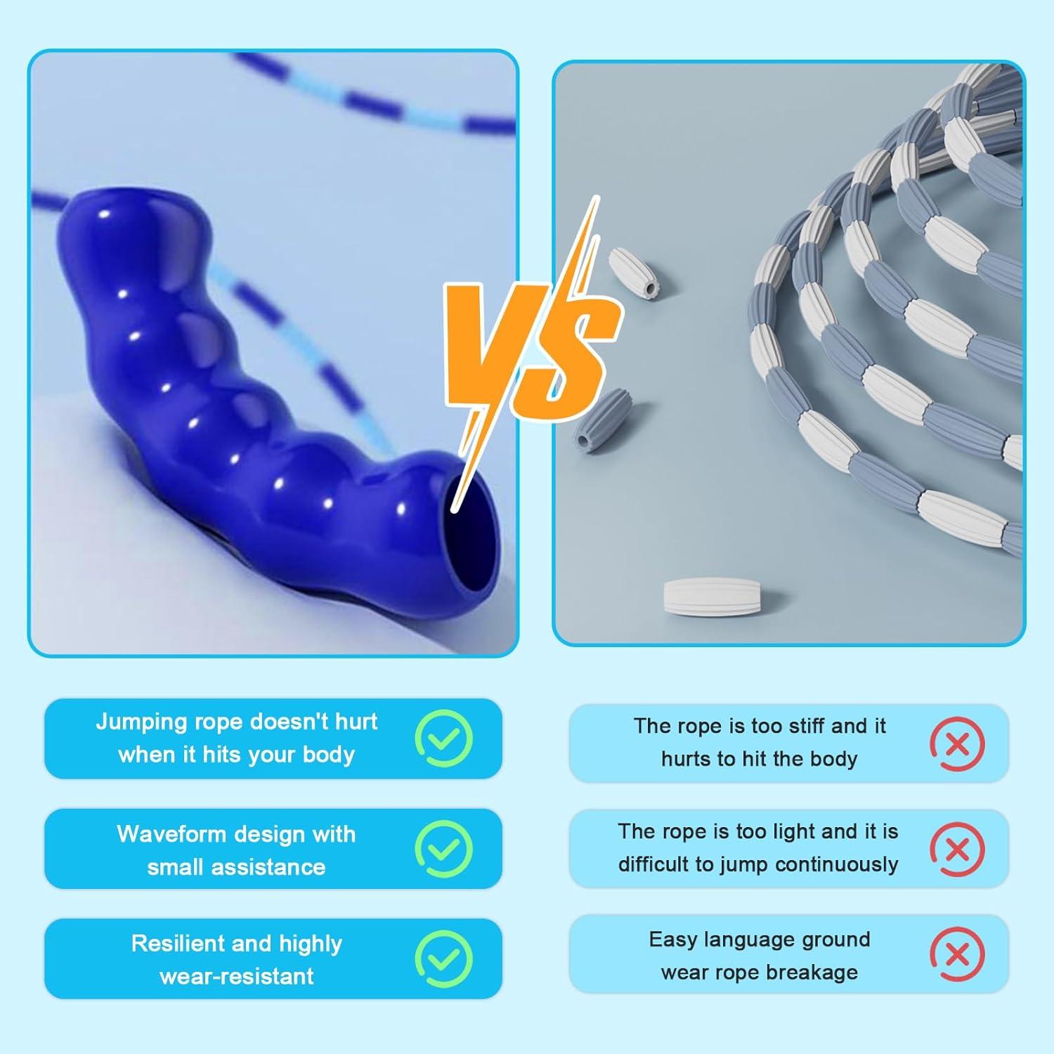 Cuerdas para Saltar Ajustables Darlingao - Set de 2, 2.8 m