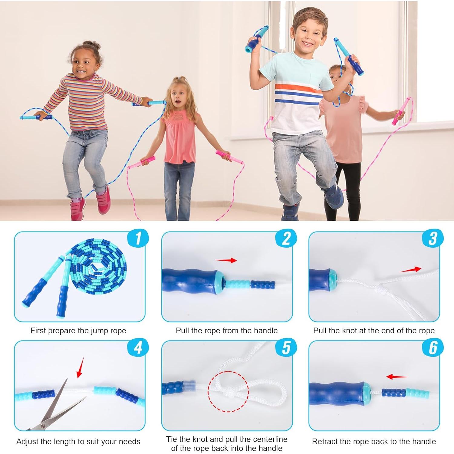 Cuerdas para Saltar Ajustables Darlingao - Set de 2, 2.8 m