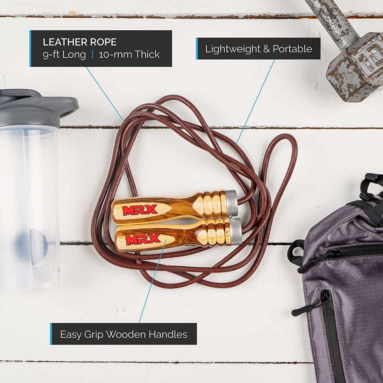 Cuerda de Salto MRX 2.74m para Fitness y Boxeo con Mangos de Madera